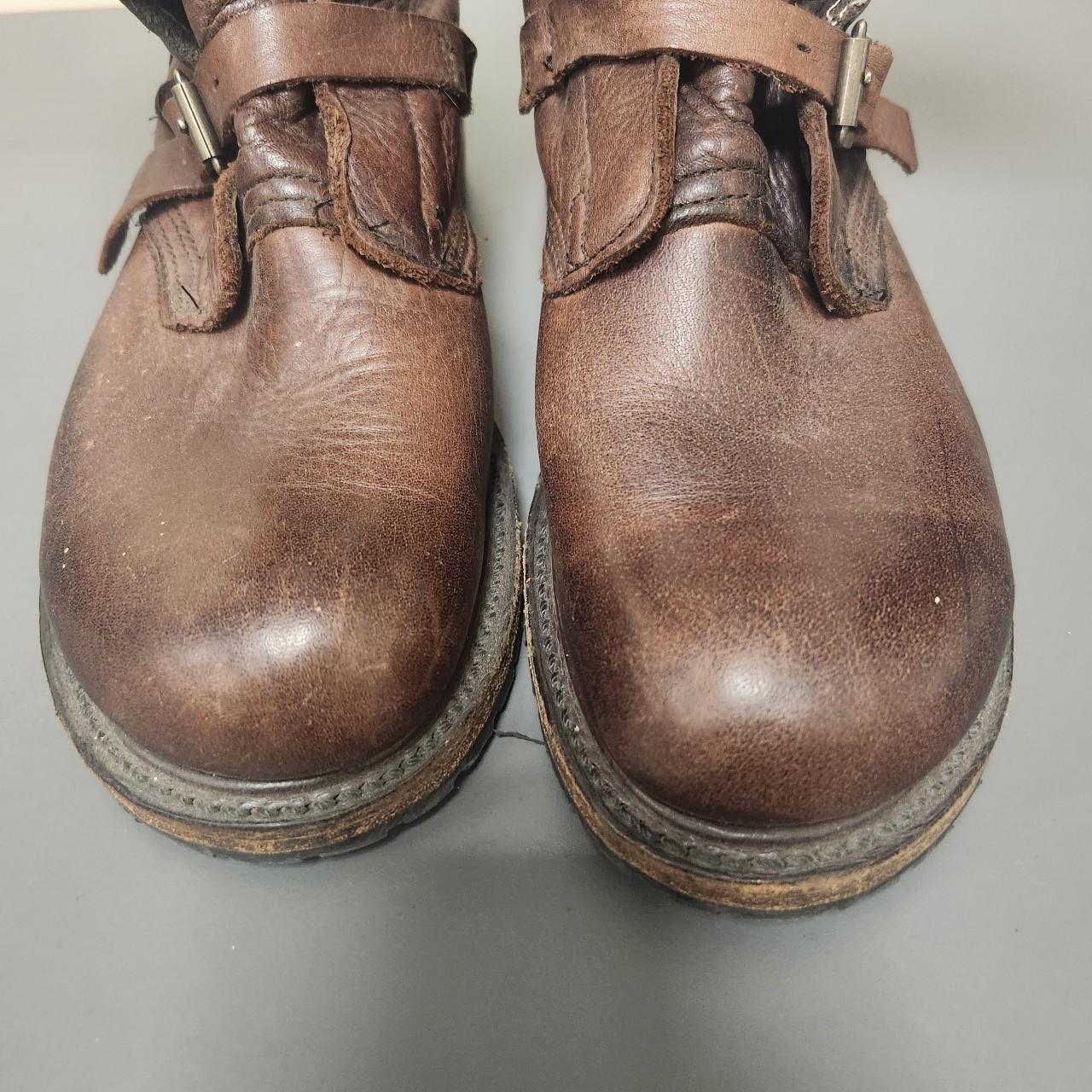 Vintage shoe Co. Jennifer Tanker Boots Brown leather Depop