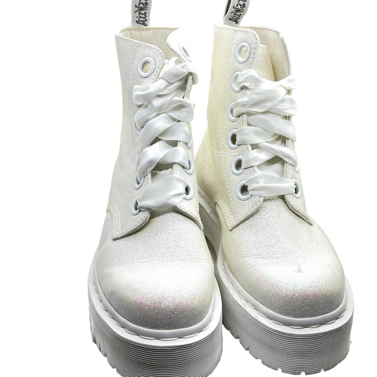 Doc martens 2024 molly glitter white