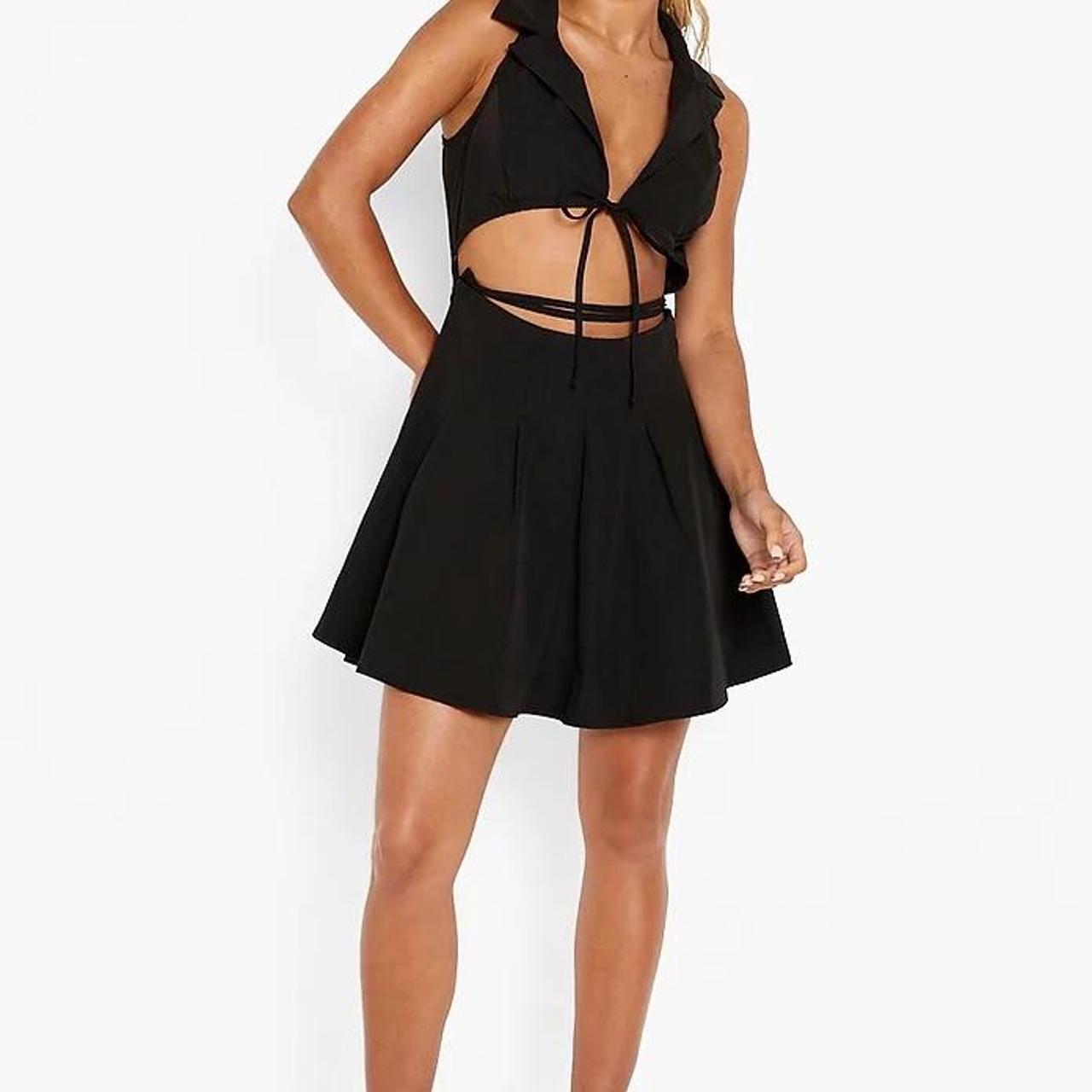 boohoo sparkly black dress