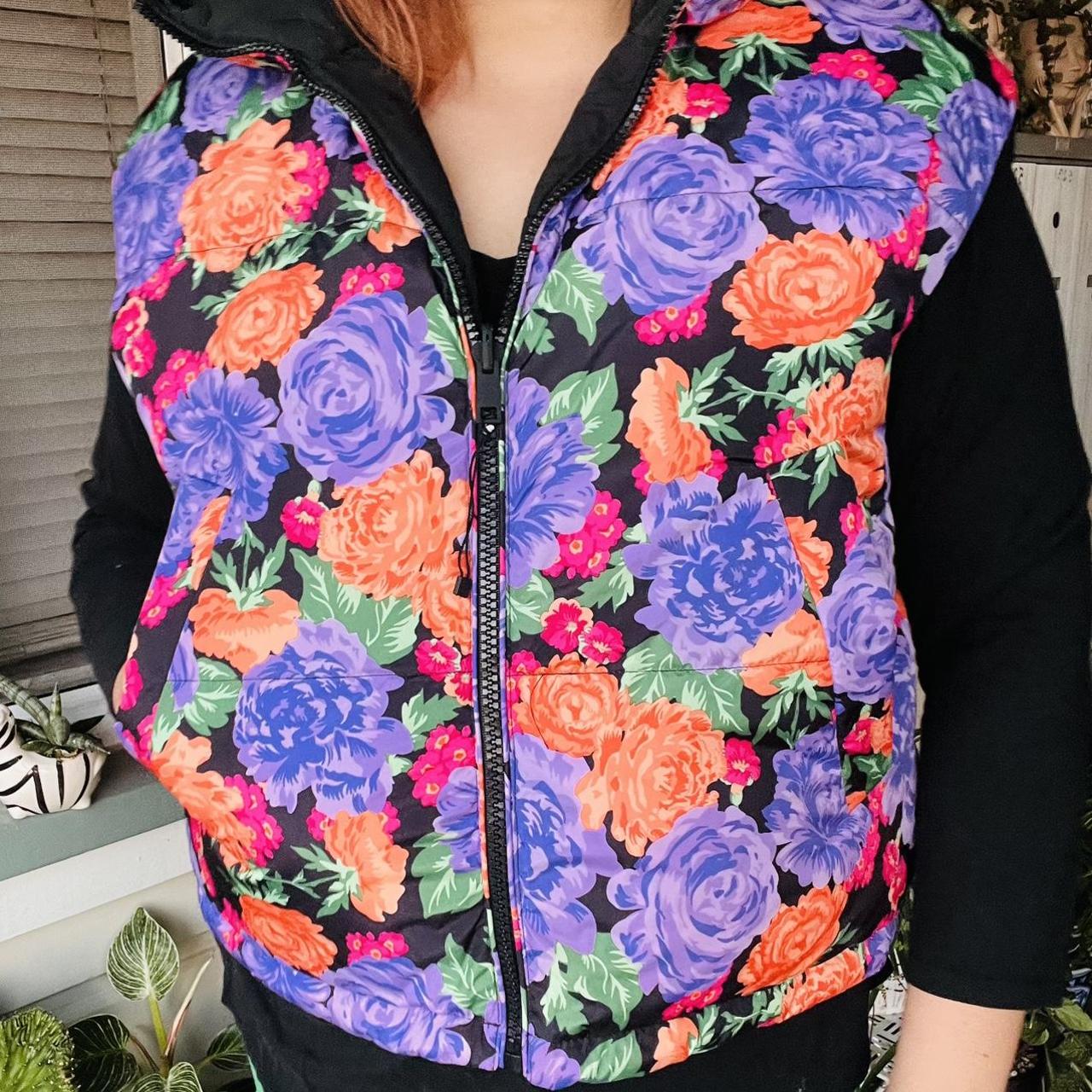 Zara Women's Pink and Purple Gilet (2)
