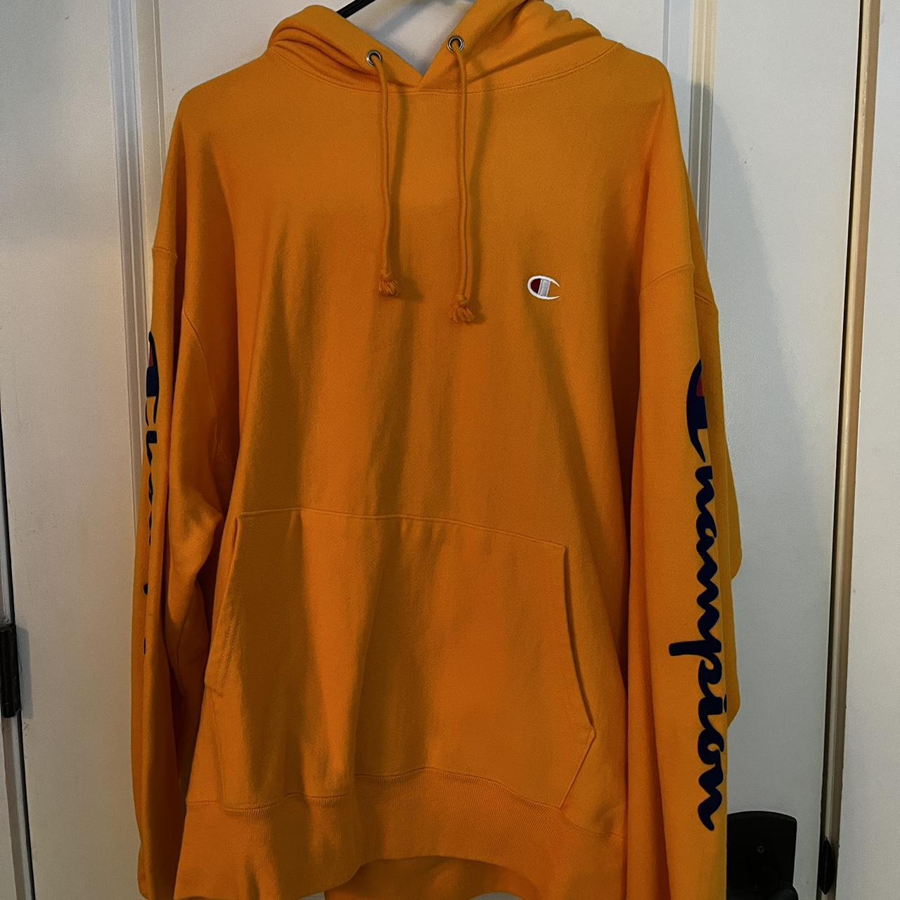 Yellow and blue champion sales hoodie