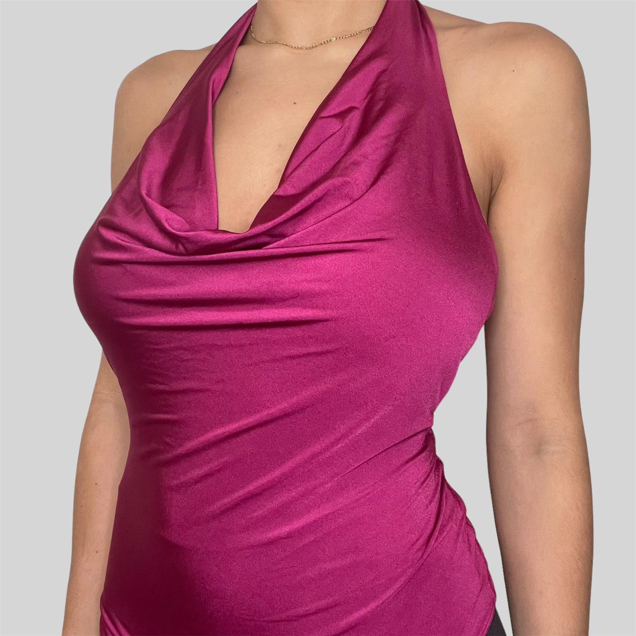 cowl neck halter body suit guess size Depop