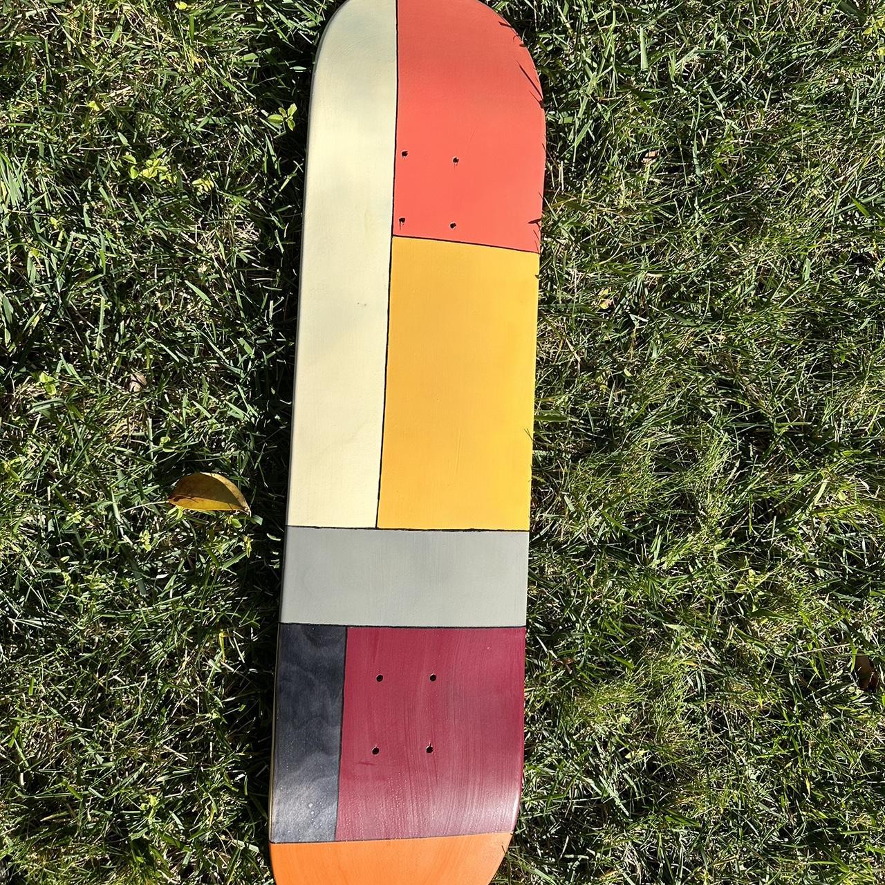 Pastel skateboard deck Hand painted Clear coated... Depop