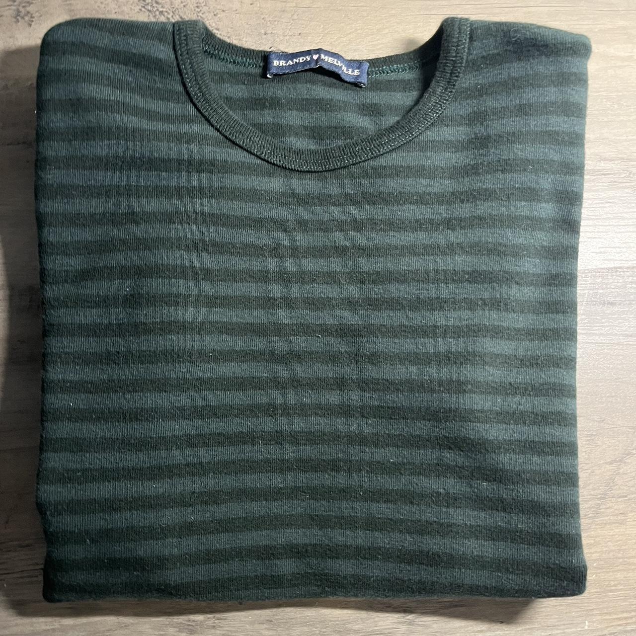 Brandy Melville striped tee worn once, good... - Depop