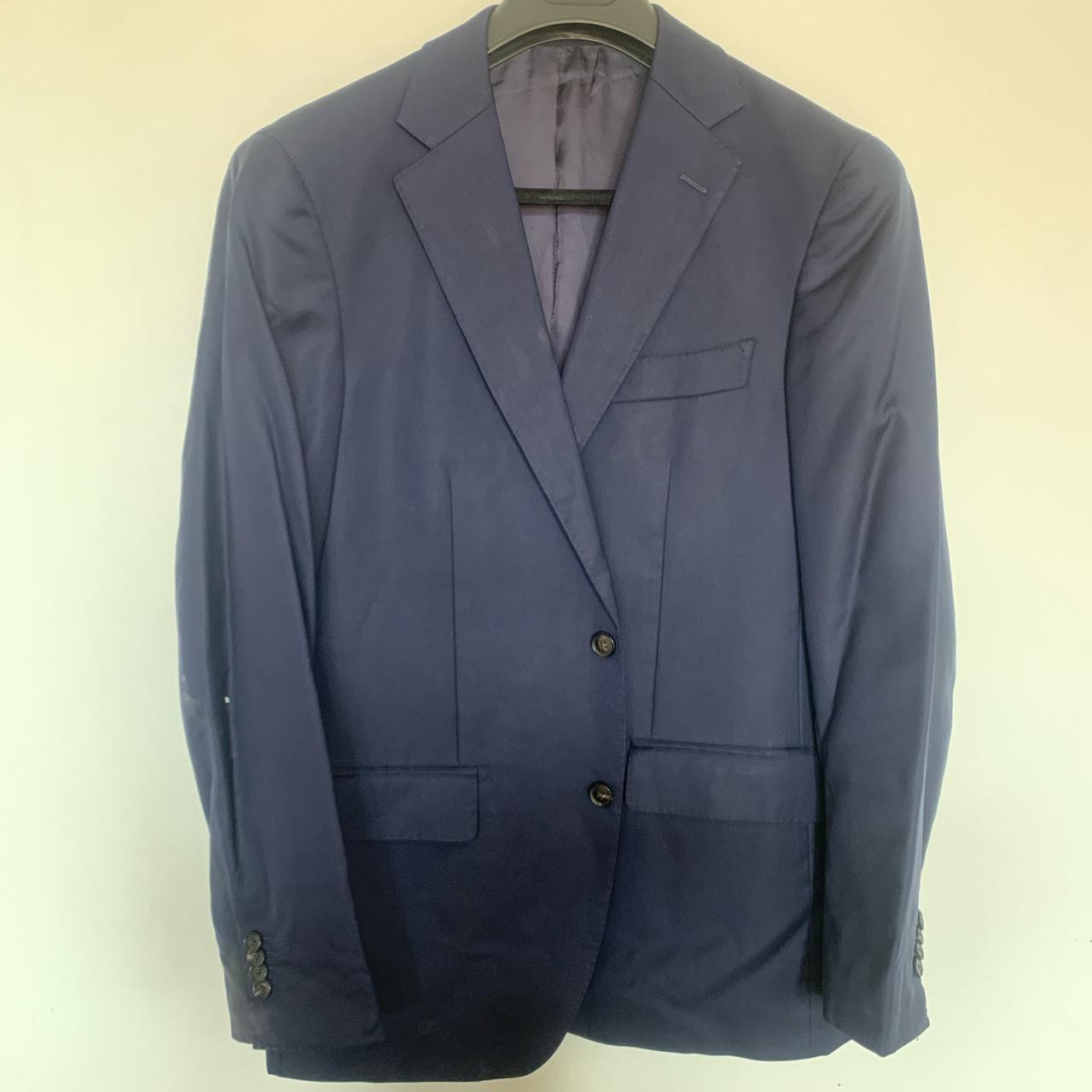 Mj bale navy suit jacket Small stains that can be... - Depop
