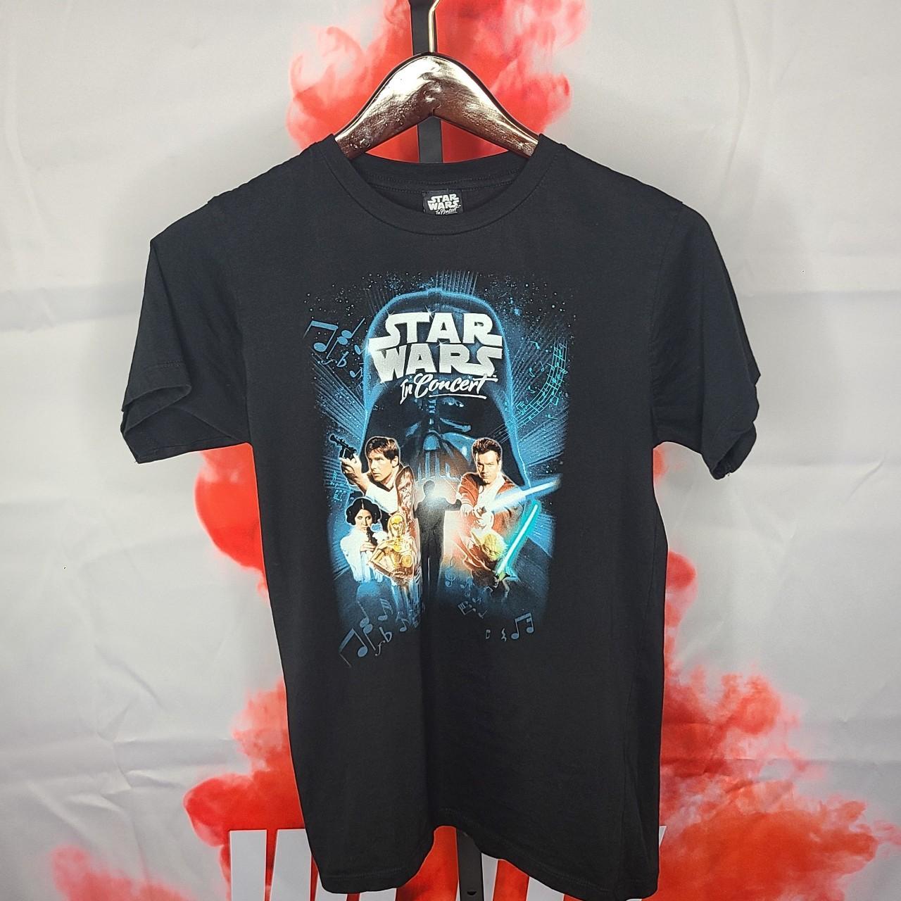 Star Wars Women's Black and Blue T-shirt | Depop