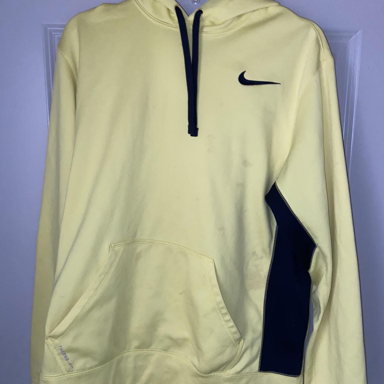 Nike Yellow ThermaFit Jacket Men s Large Lots of Depop