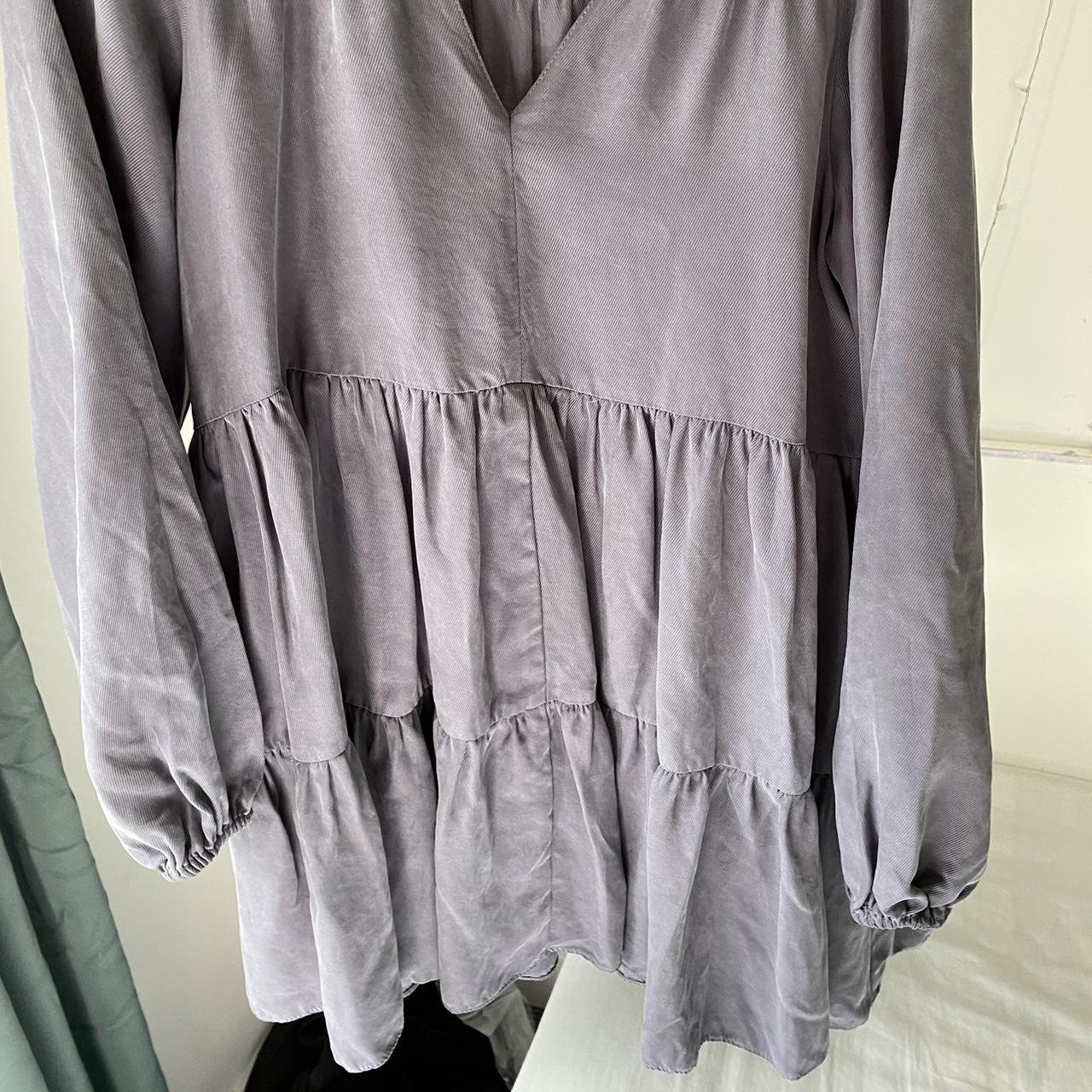 Zara grey babydoll style mini dress Really cute,... - Depop