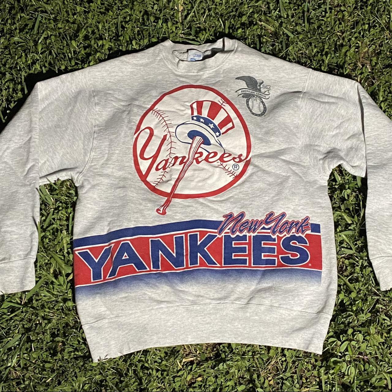 Vintage 90's New York Yankees World Series Sweater - Depop