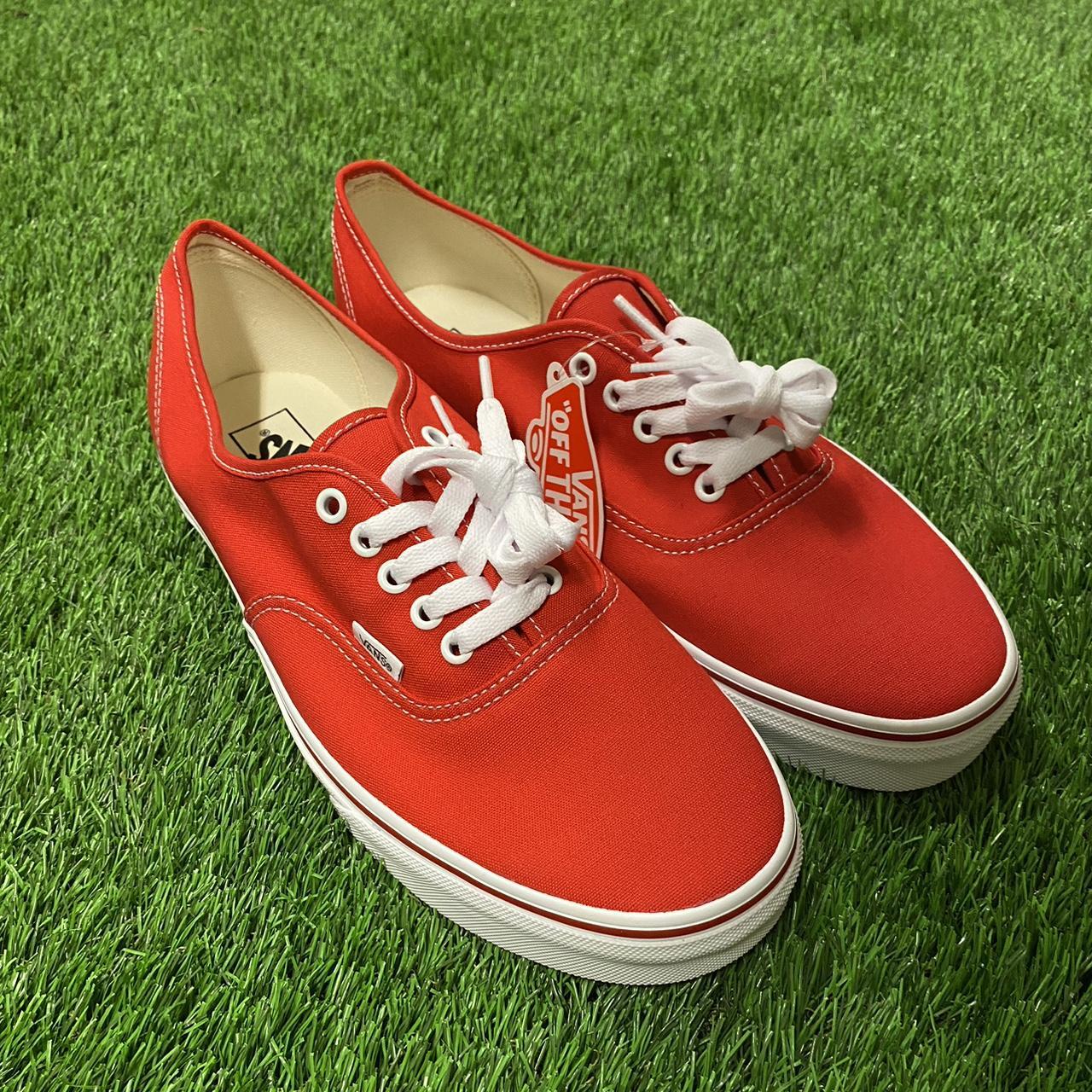 VANS authentic red classic sneakers size 12 BRAND. Depop