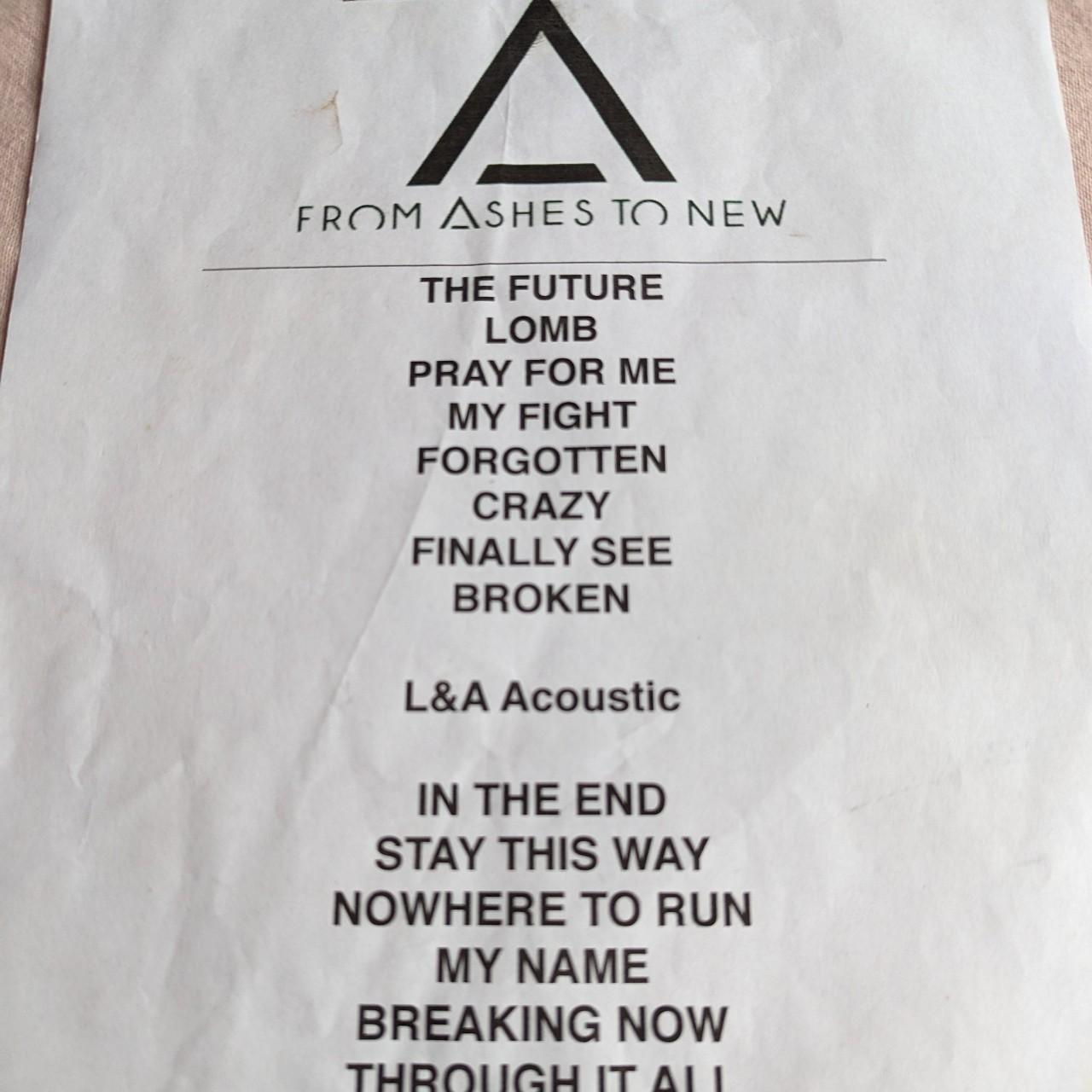 From Ashes To New setlist from their show at The... Depop