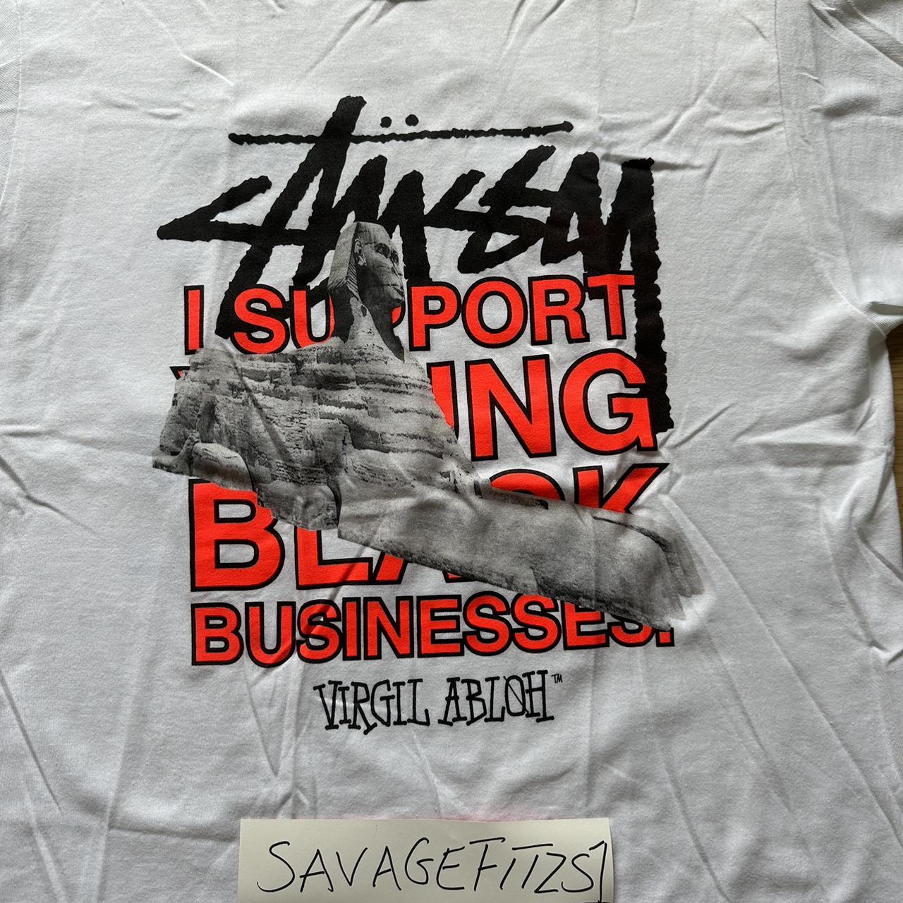 Stussy x Virgil t shirt Size large Condition | Depop