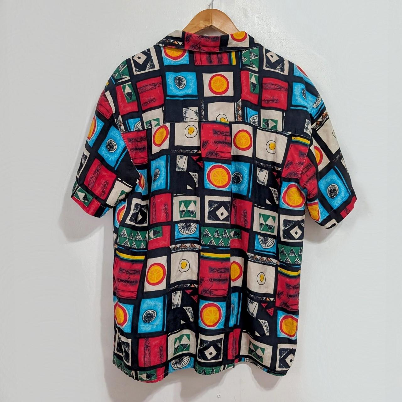 Men's Shirt - Multi - M – Basic Elements silk but… - image 3