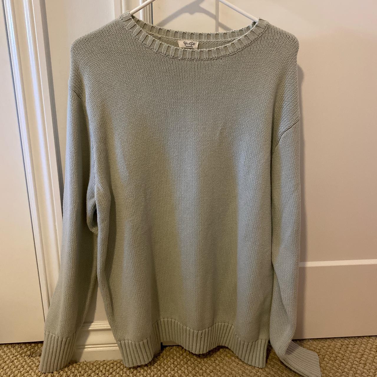 Brandy Melville Sage Green Brianna Cotton Crewneck... Depop
