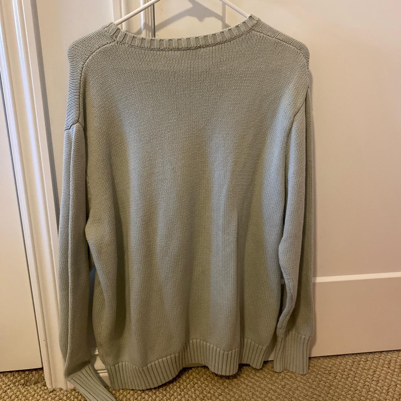Brandy Melville Sage Green Brianna Cotton Crewneck... Depop