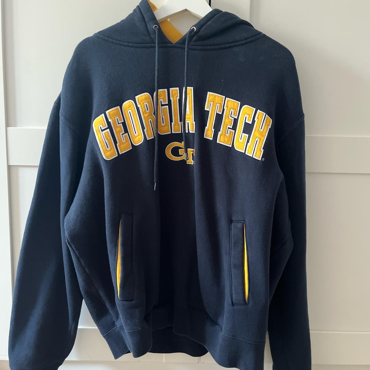 Vintage USA Hoodie with Georgia Tech university... - Depop