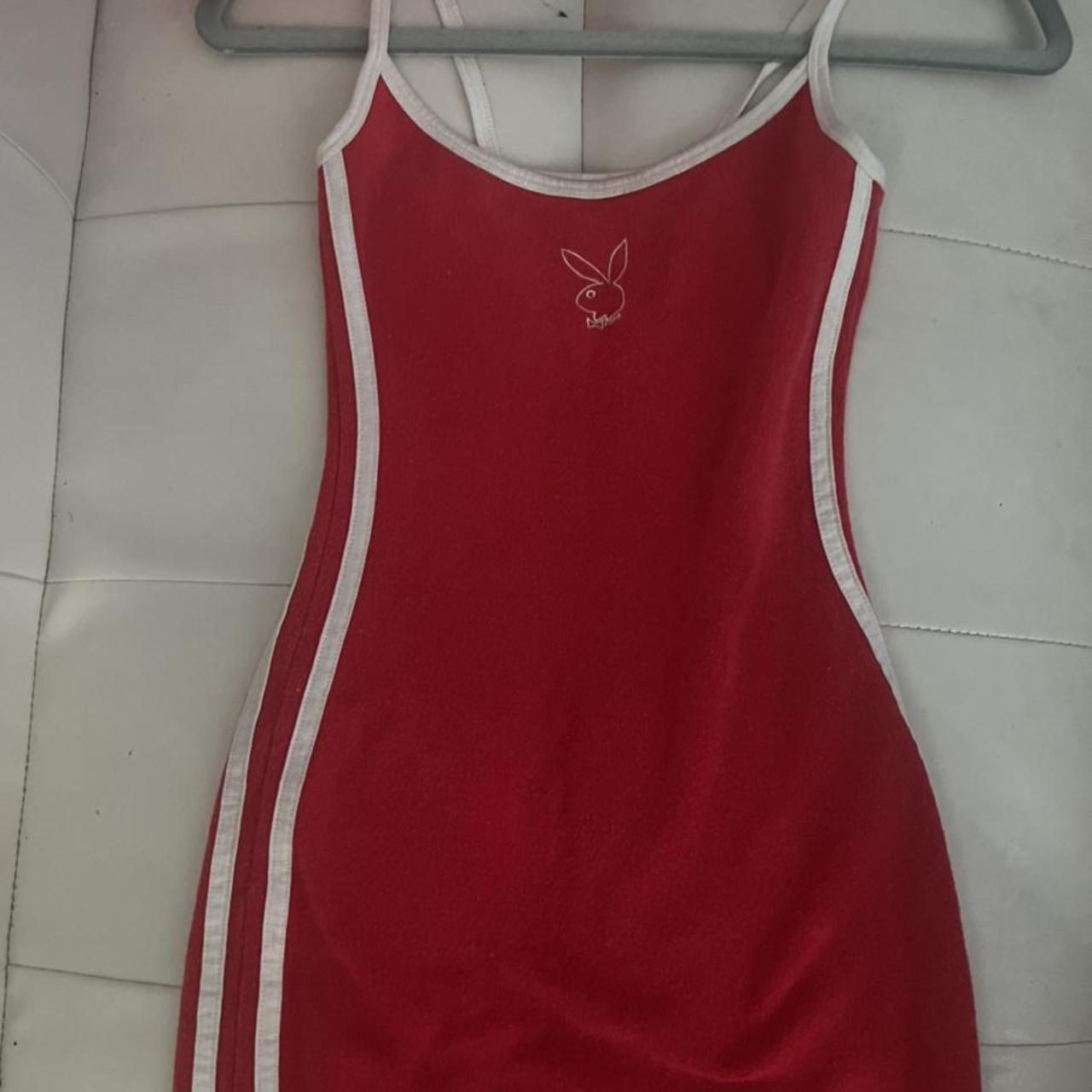 red terry cloth playboy dress xs but could fit a... Depop