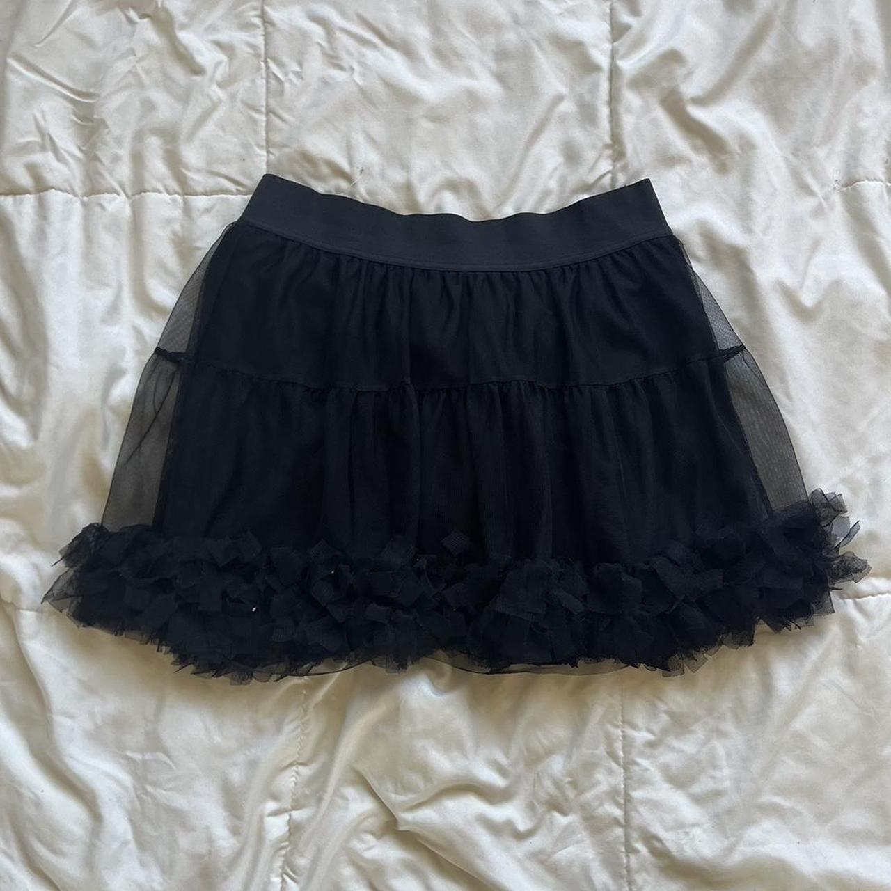 Black mesh tutu mini skirt hotsell