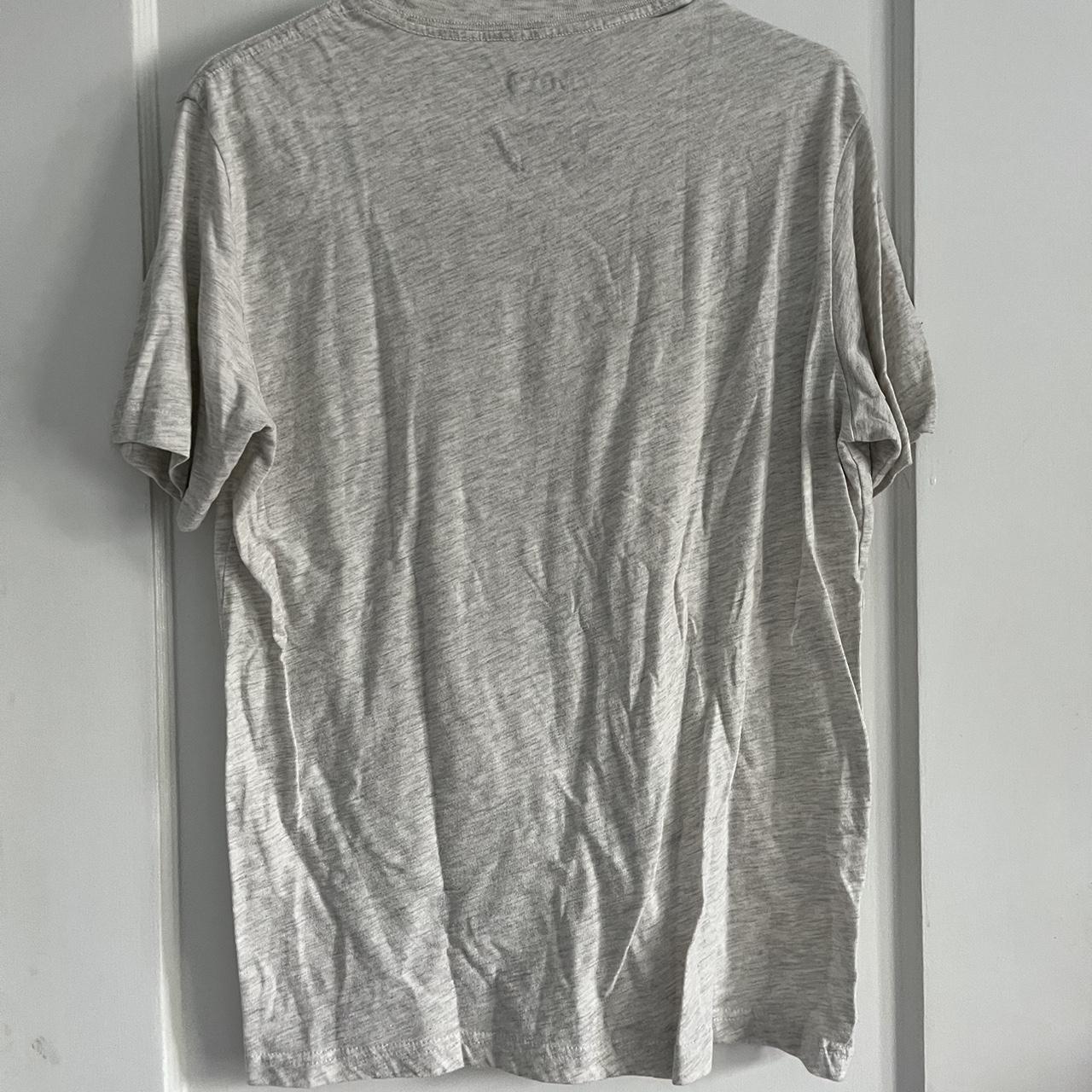 Target Men's Grey and Green Tshirt Depop