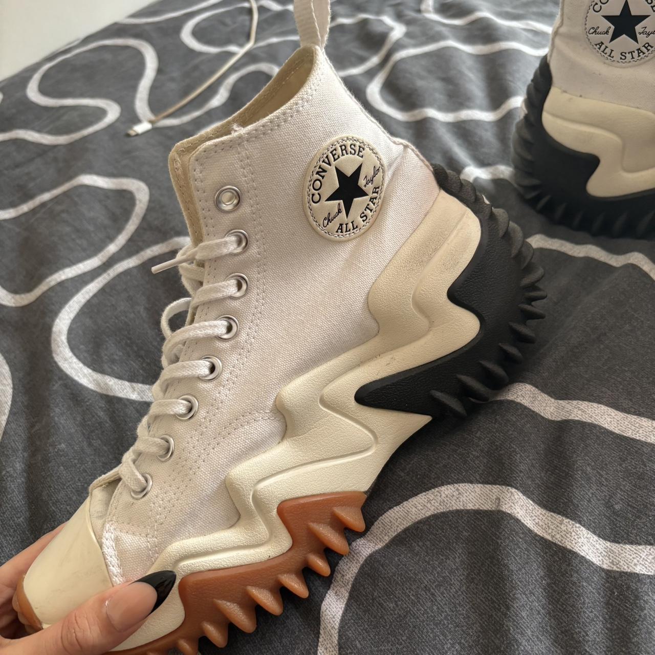 White converse run hike , only one small mark on one... - Depop