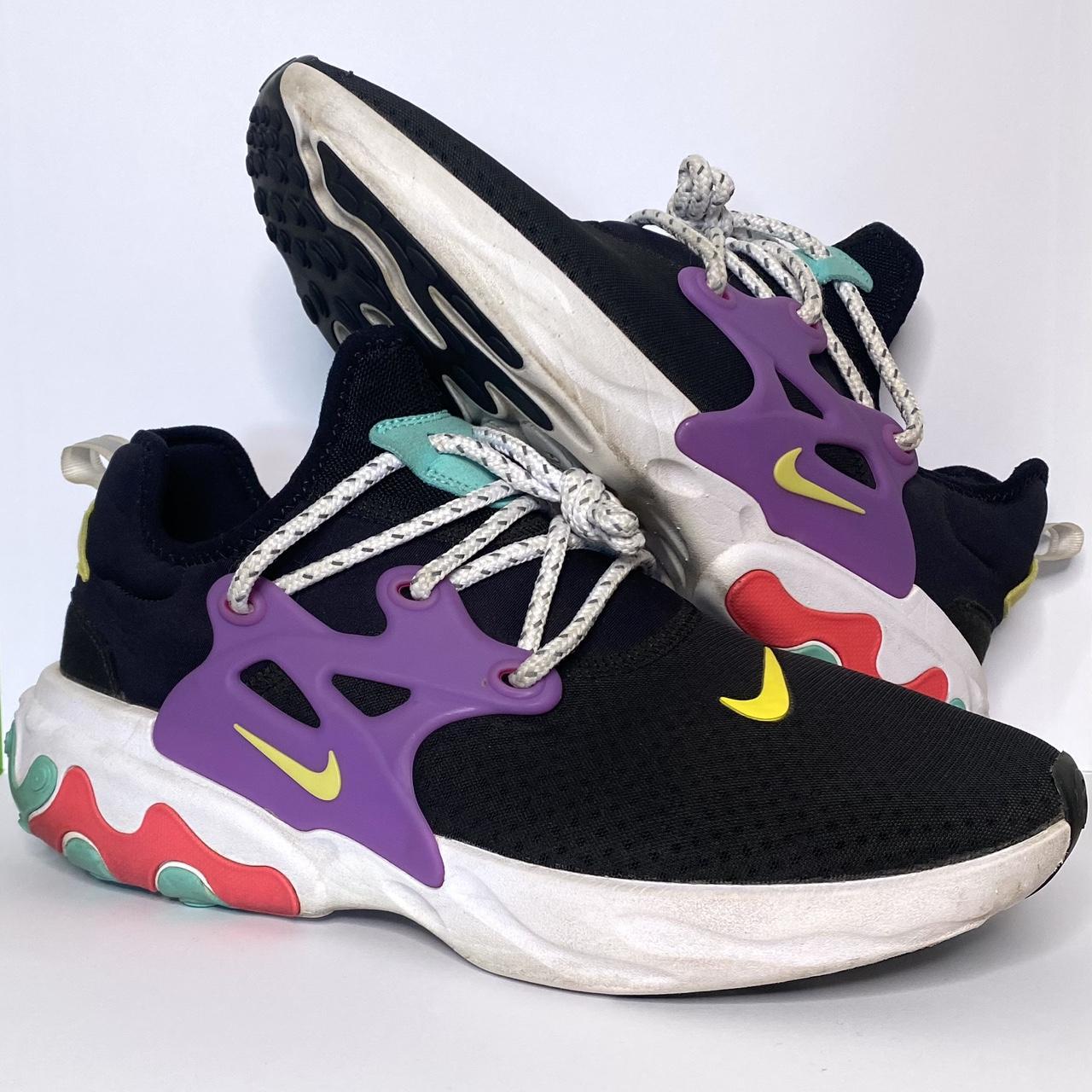 Nike presto react black purple best sale