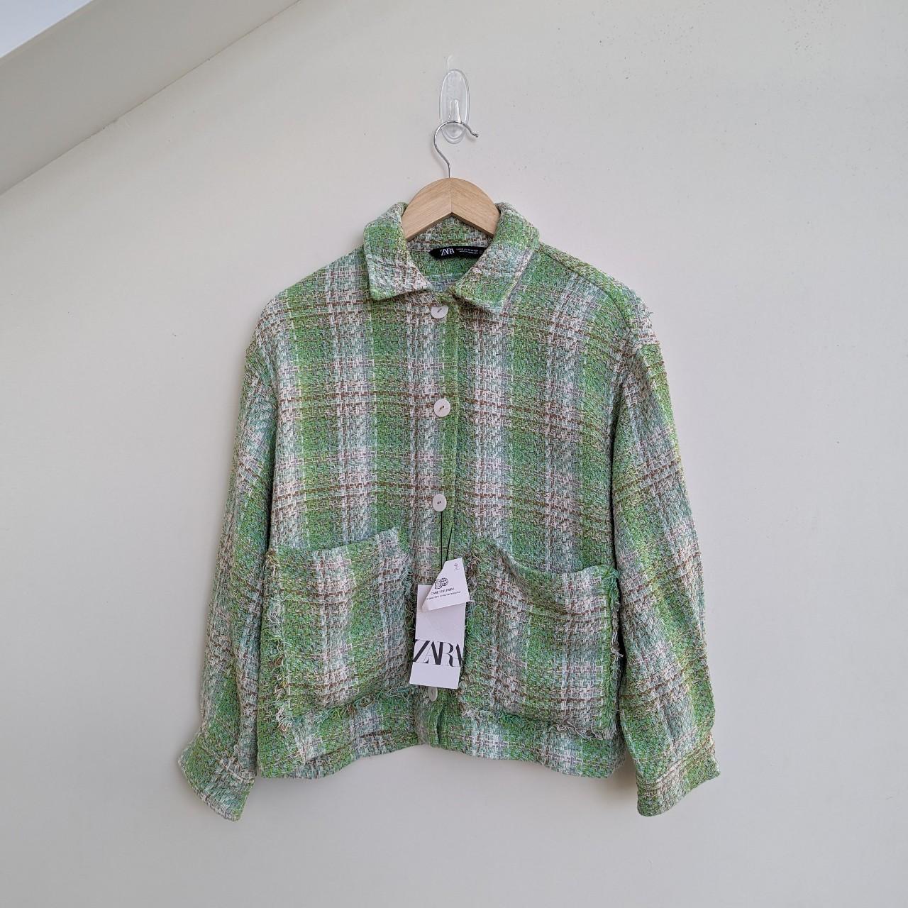 ZARA textured check overshirt Availability:, ▫️ XS