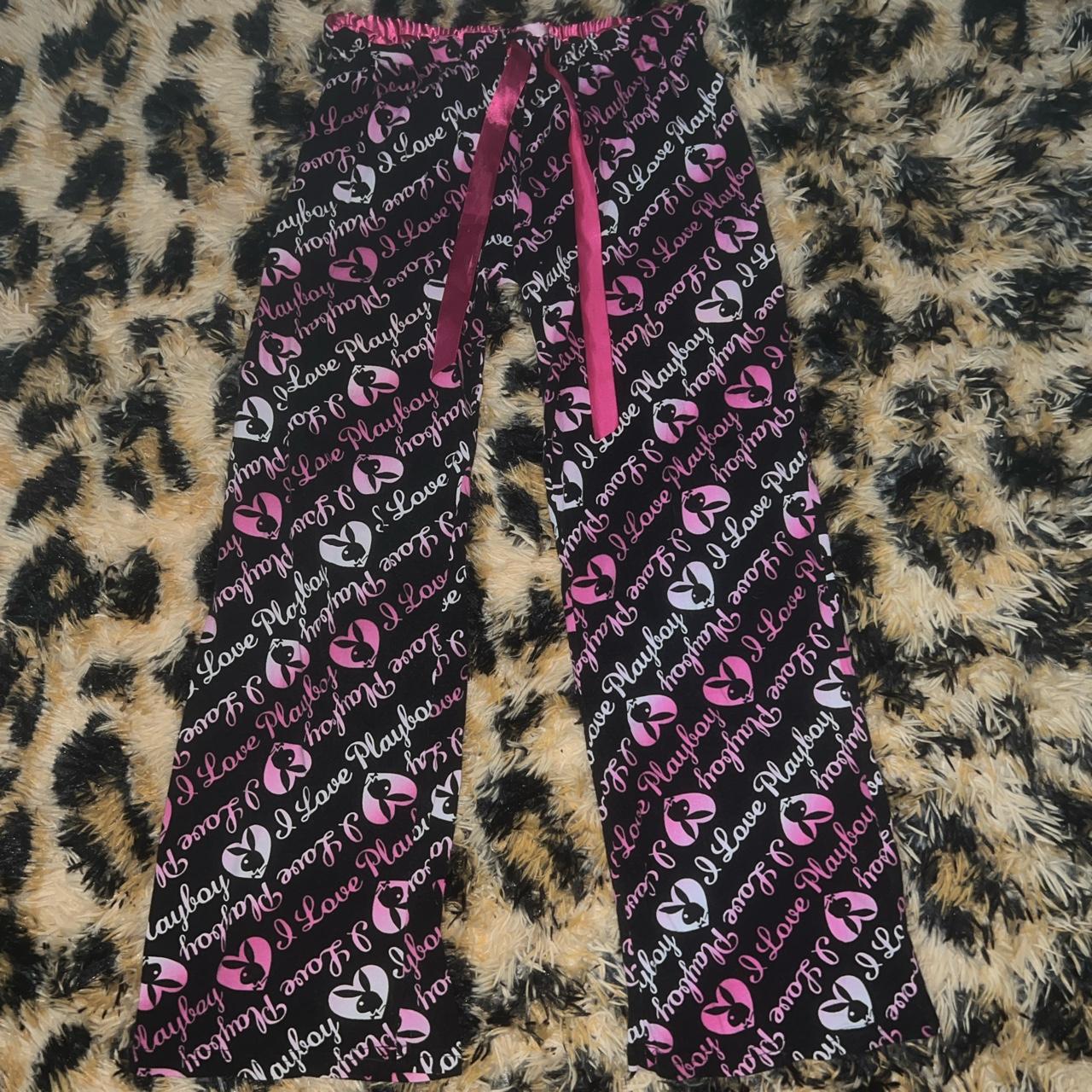 amazing playboy pajama pants size L with drawstring... Depop