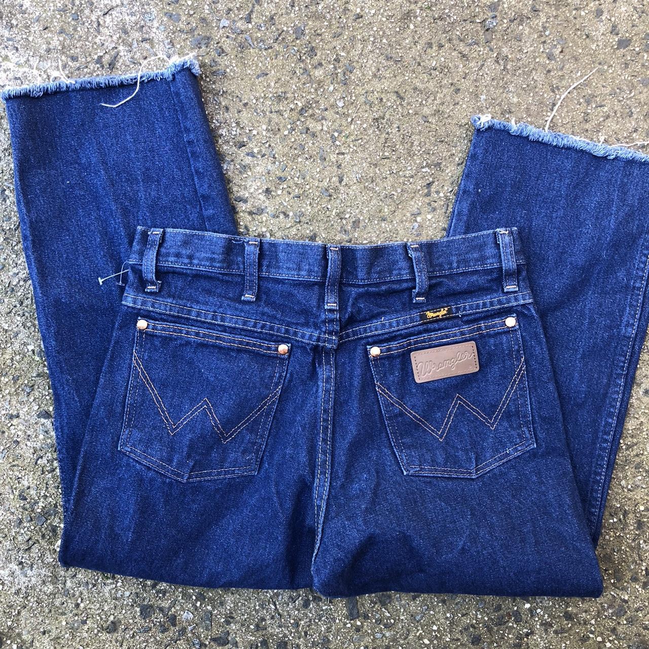 Wrangler blue jeans -wrangler / size 30 X 29 -mid... - Depop