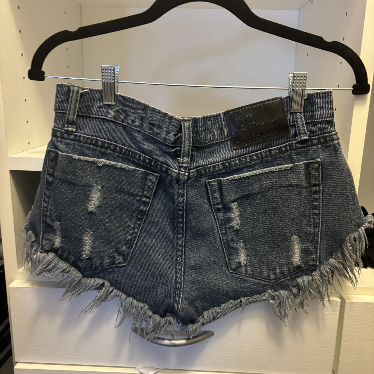 One teaspoon size 24 shorts Navy blue distressed... Depop