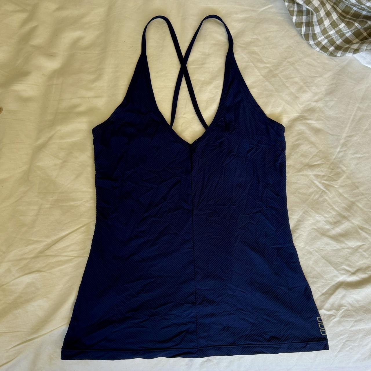 Lorna Jane navy blue workout singlet Size... - Depop