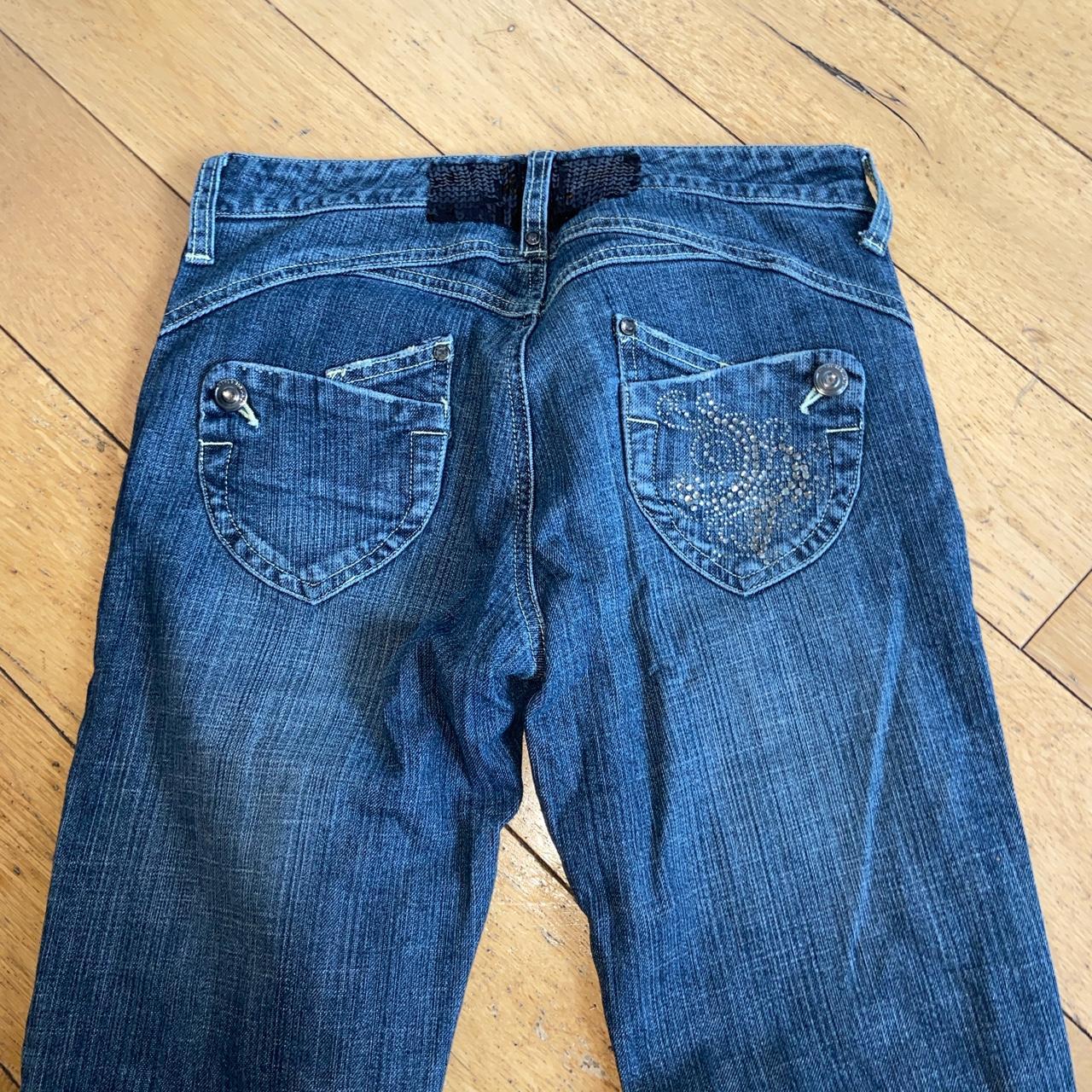 Vintage low rise flare jeans River island size 8 - Depop