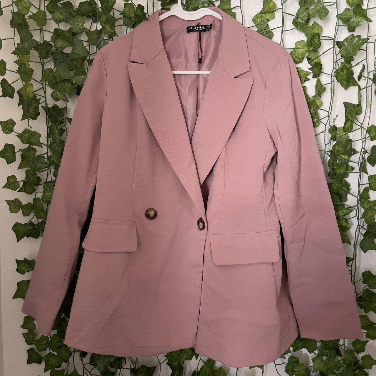 Nasty Gal Women's Pink Coat Depop