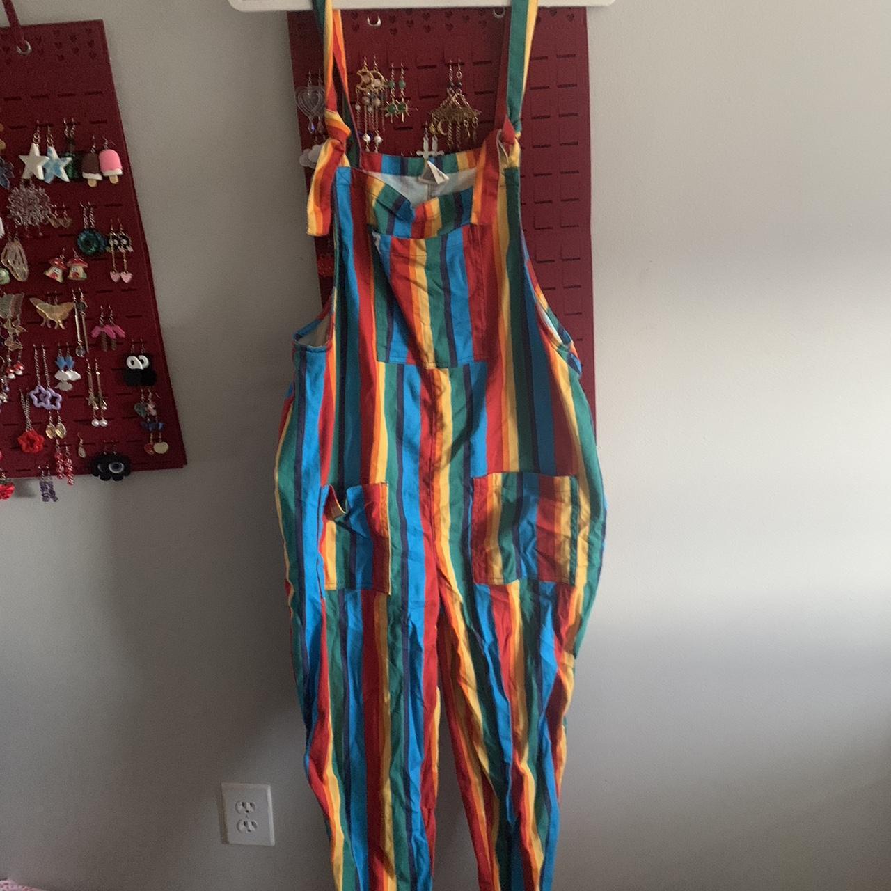 Lucy and Yak Rainbow Overalls! Super cute, just... - Depop