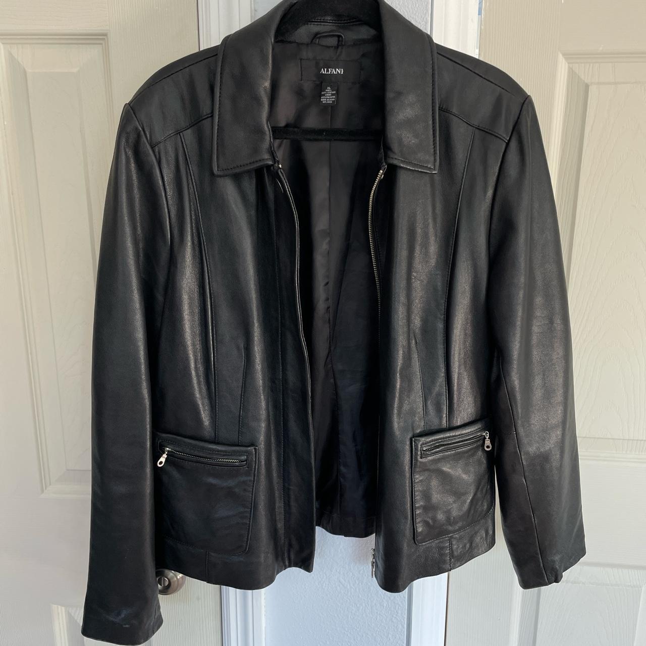 Alfani leather jacket sales womens