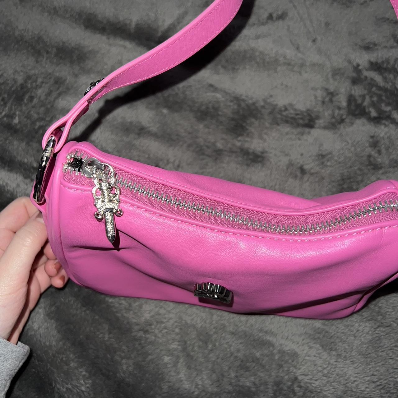 Women's Pink and Silver Bag (3)