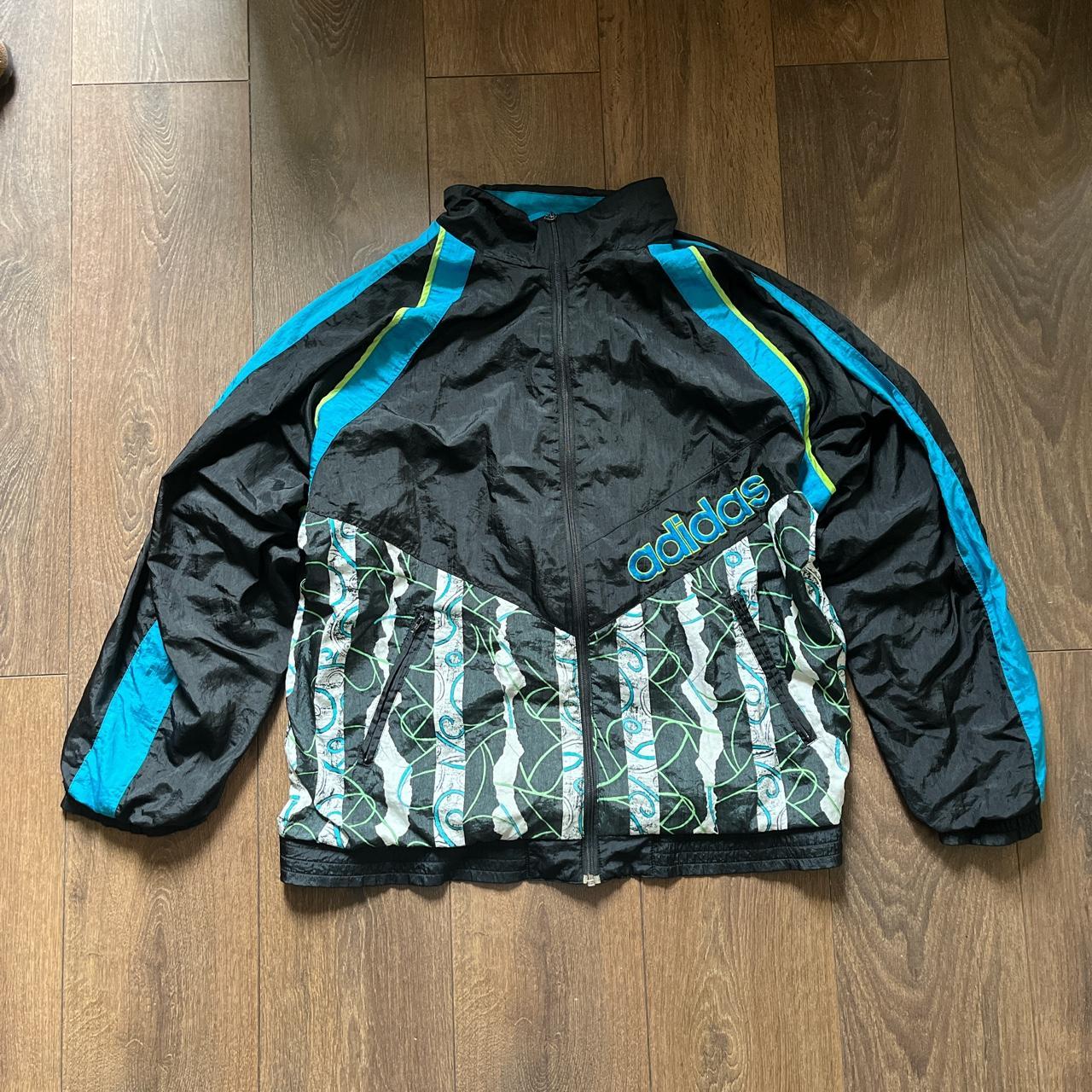 Crazy 90s adidas track jacket / shell suit /... - Depop