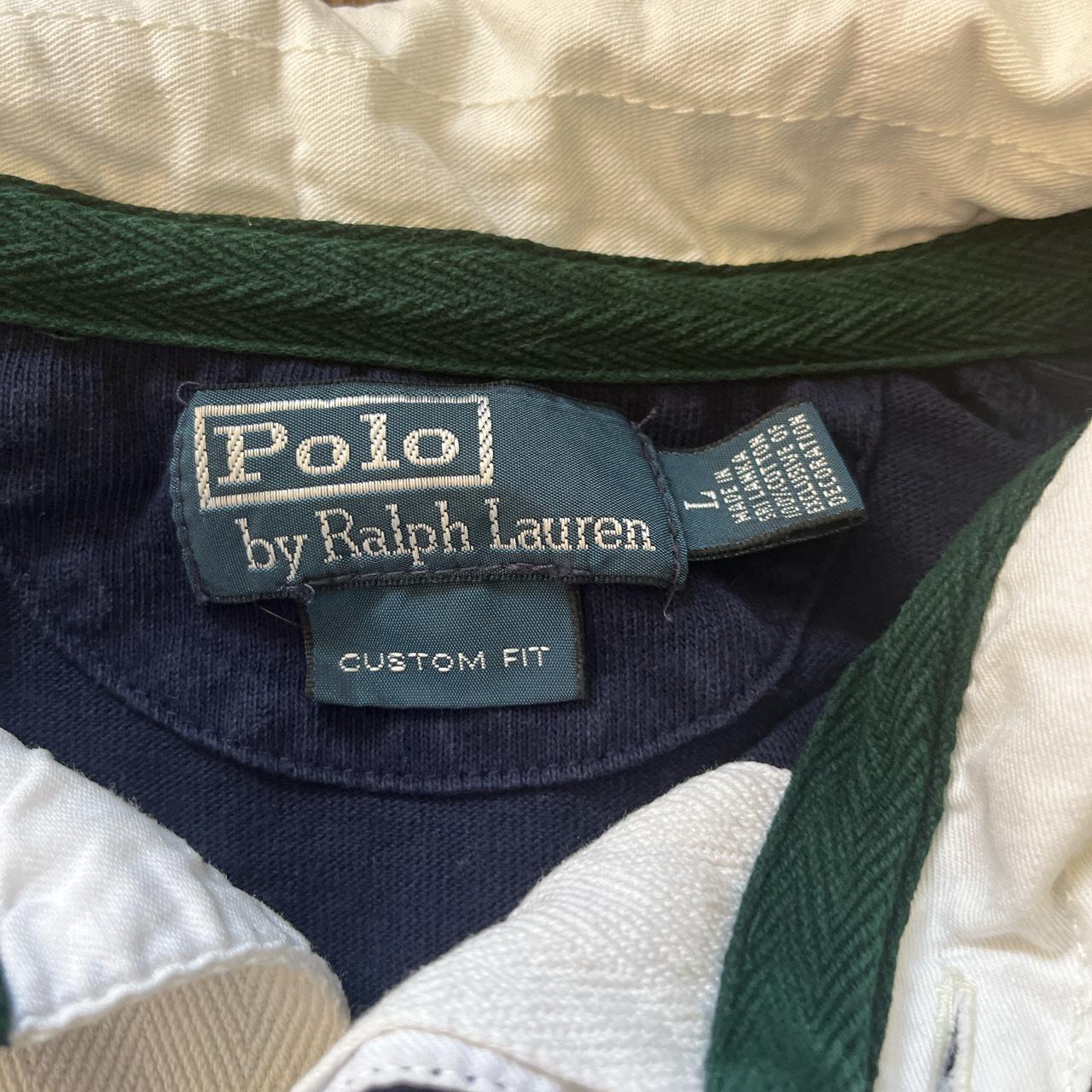 Vintage Ralph Lauren polo shirt / rugby shirt size... - Depop