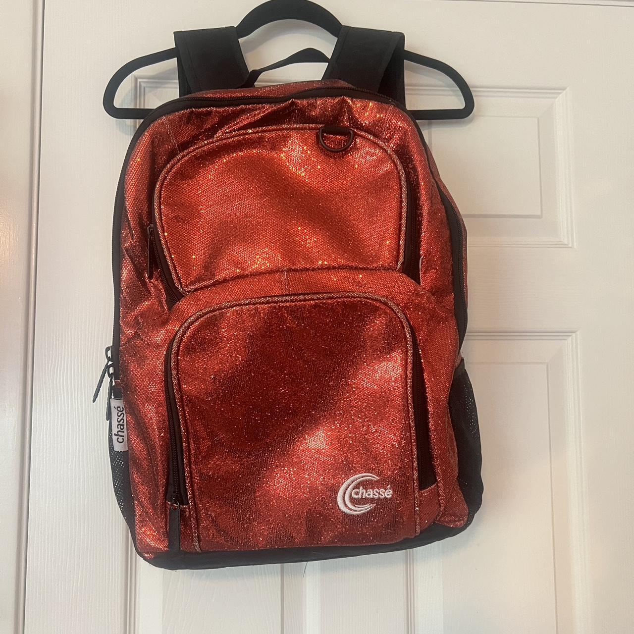 Red glitter backpack online