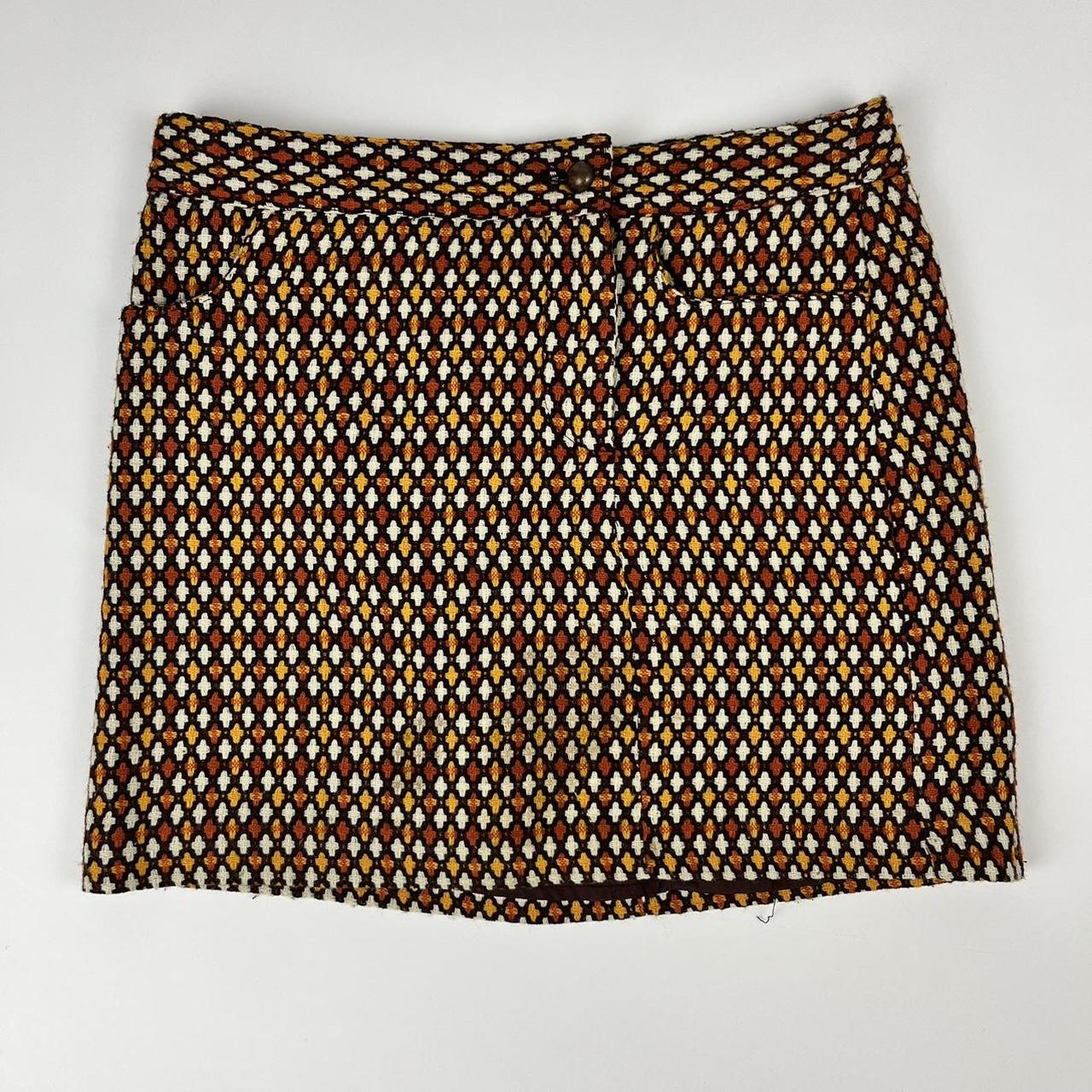 Anna Sui Women's Orange and Brown Skirt