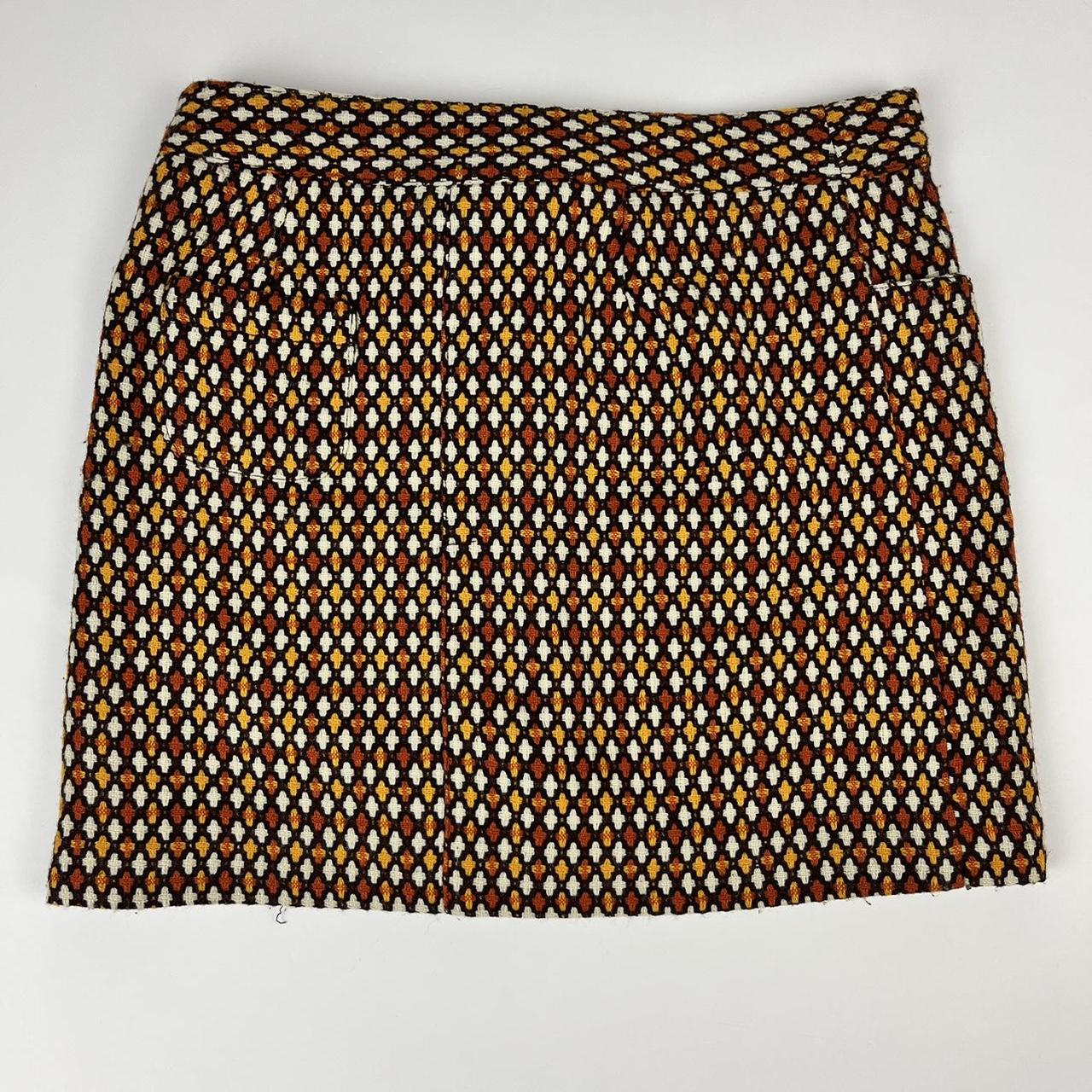 Anna Sui Women's Orange and Brown Skirt (2)
