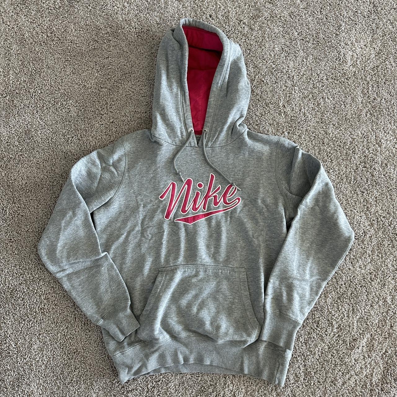 pink and gray nike hoodie