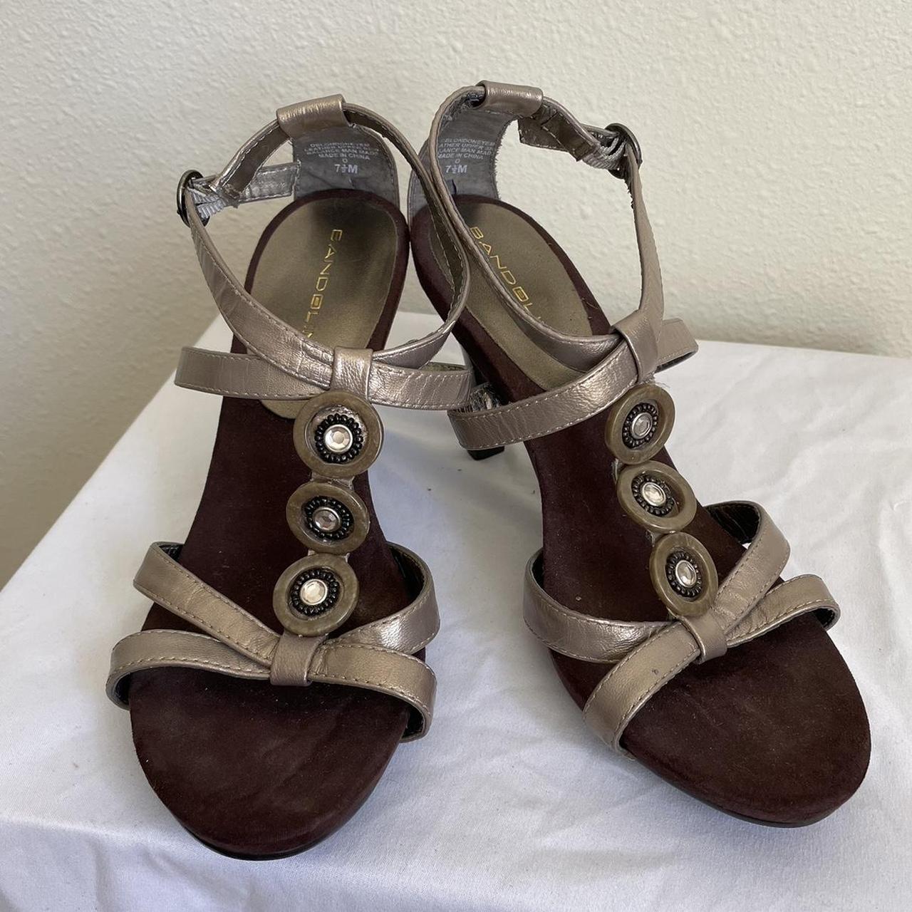 Bandolino Women's Silver Sandals | Depop