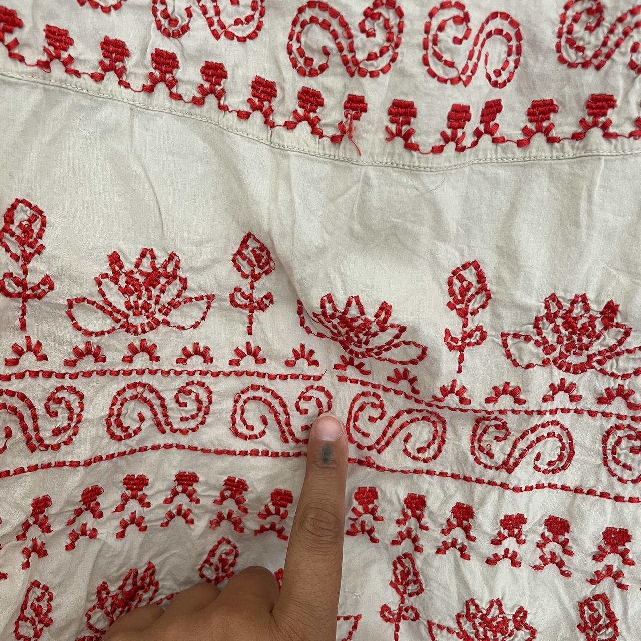 Monsoon Women's Cream and Red Skirt (5)