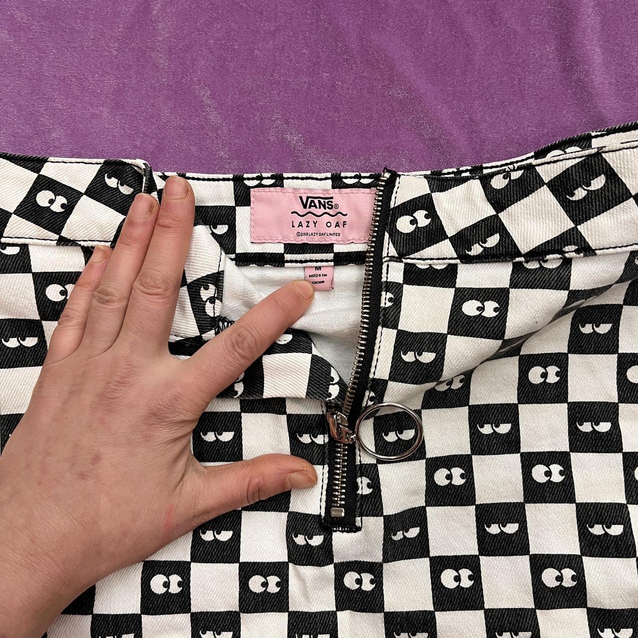 Lazy Oaf x Vans collab checkered mini skirt with