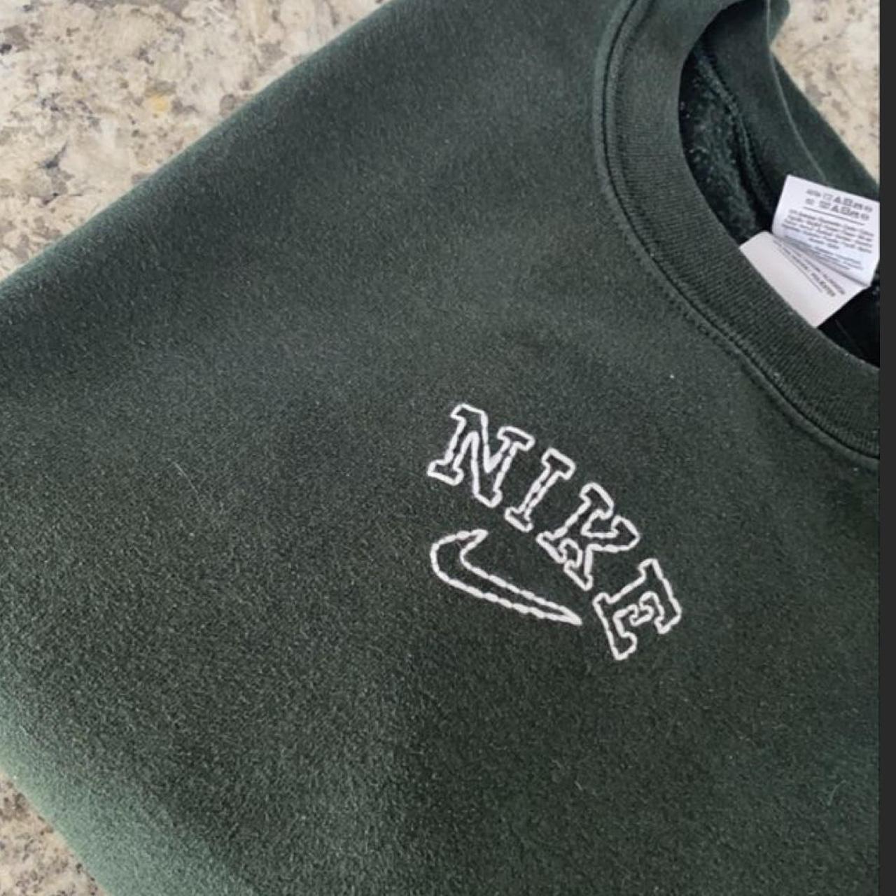 Embroidered Nike Crewneck Green Fast Shipping... - Depop