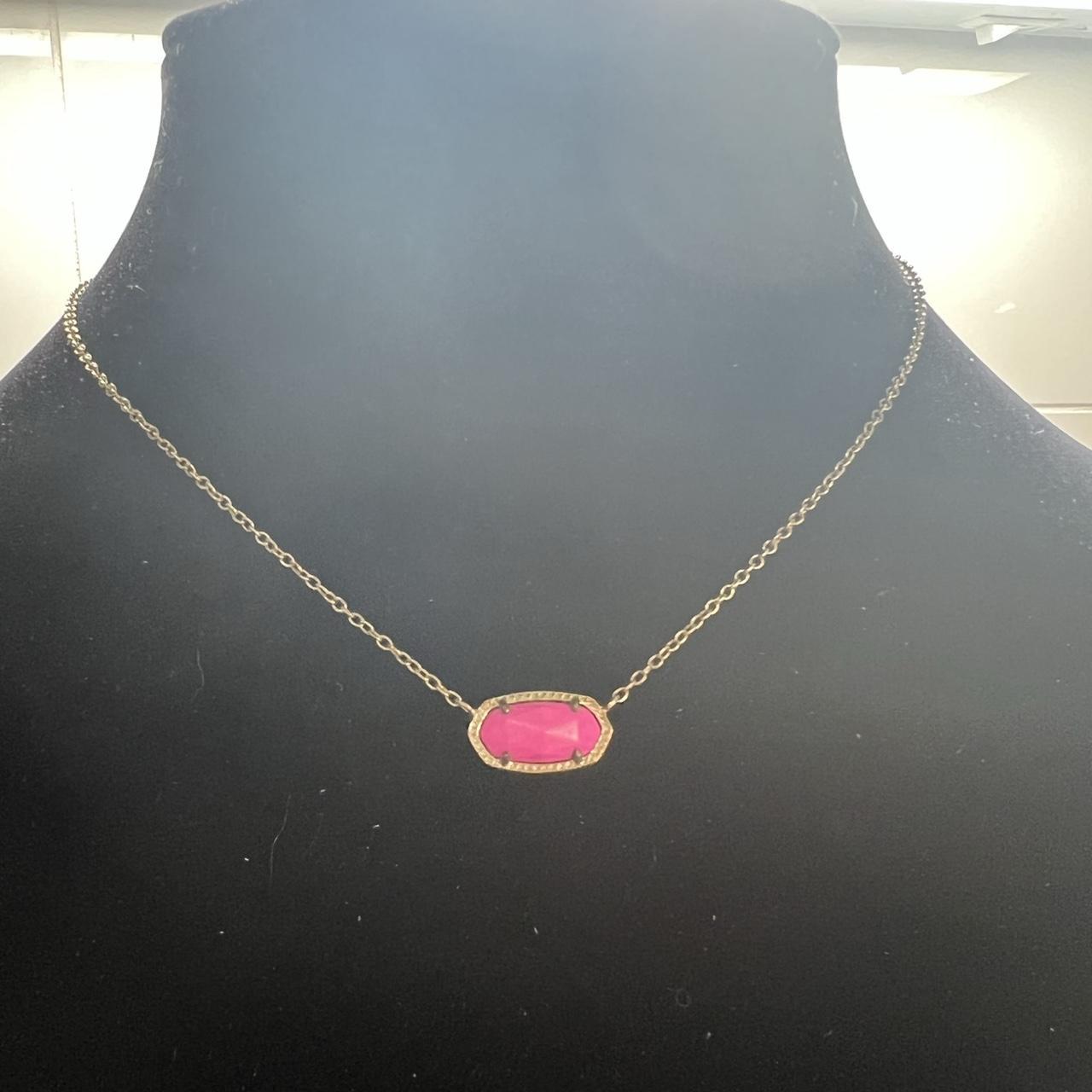 Pink and gold Kendra Scott Elisa necklace... - Depop