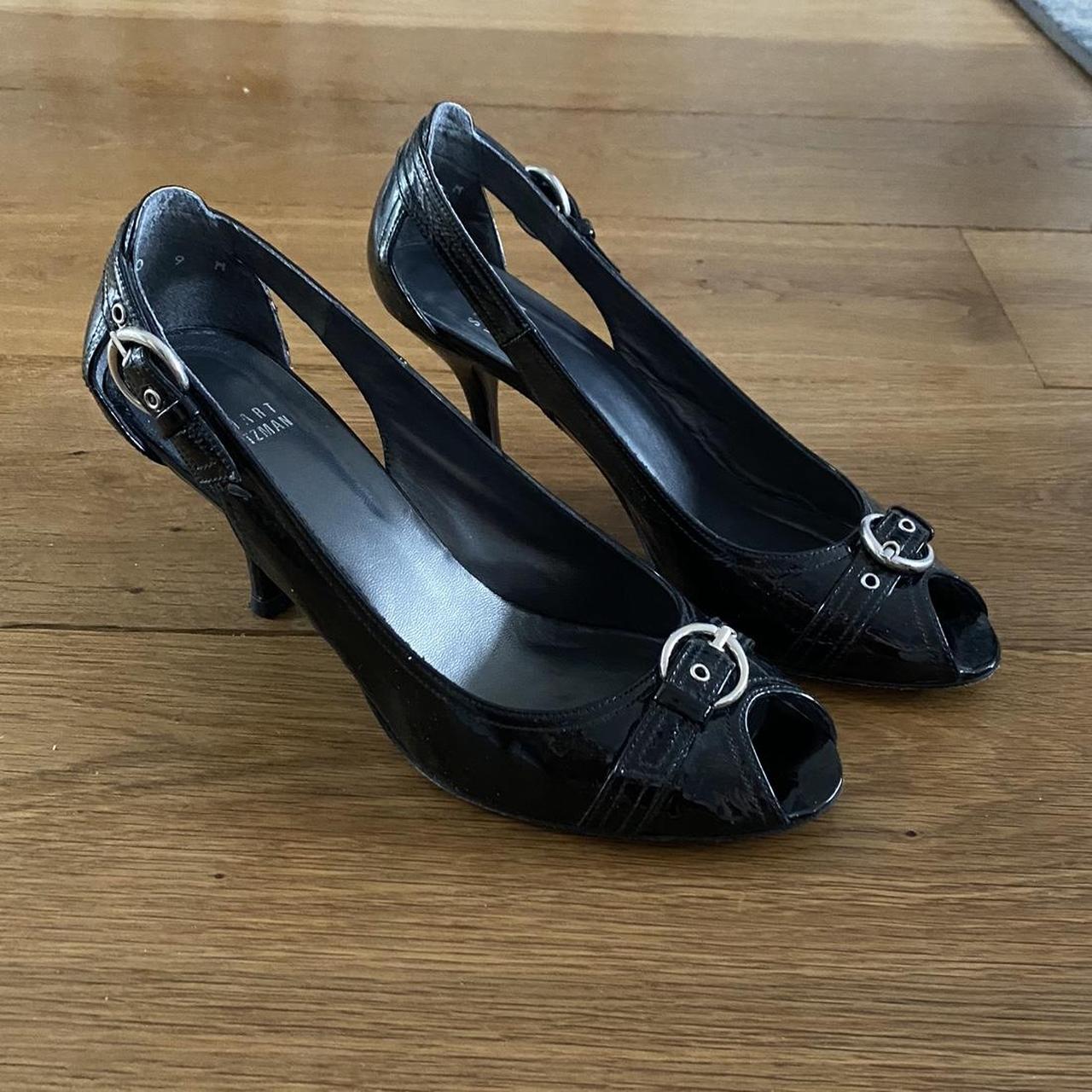 Vintage Stuart Weitzman patent leather heels size 9.... - Depop