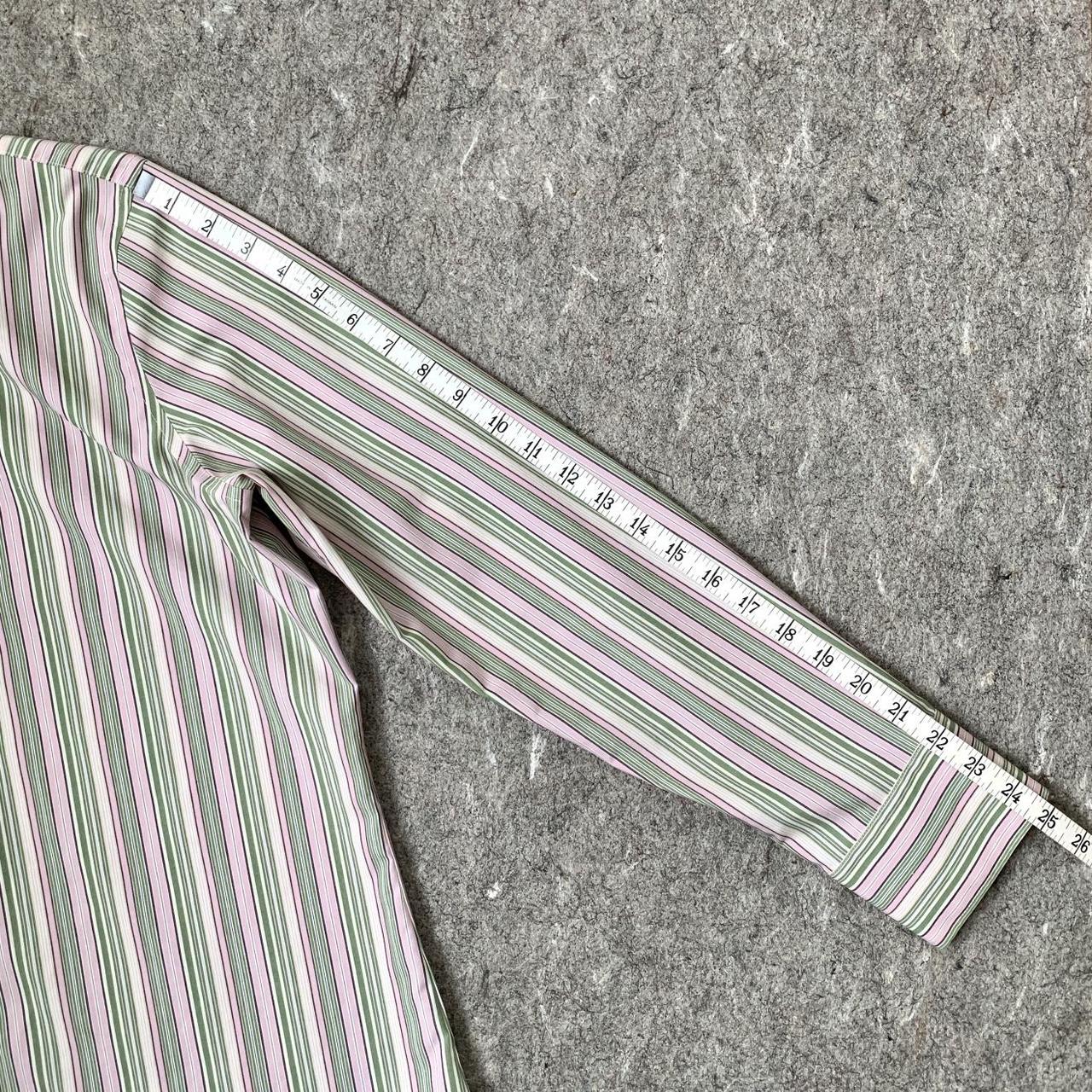 Y2K Eddie Bauer white pink green brown striped long | Depop