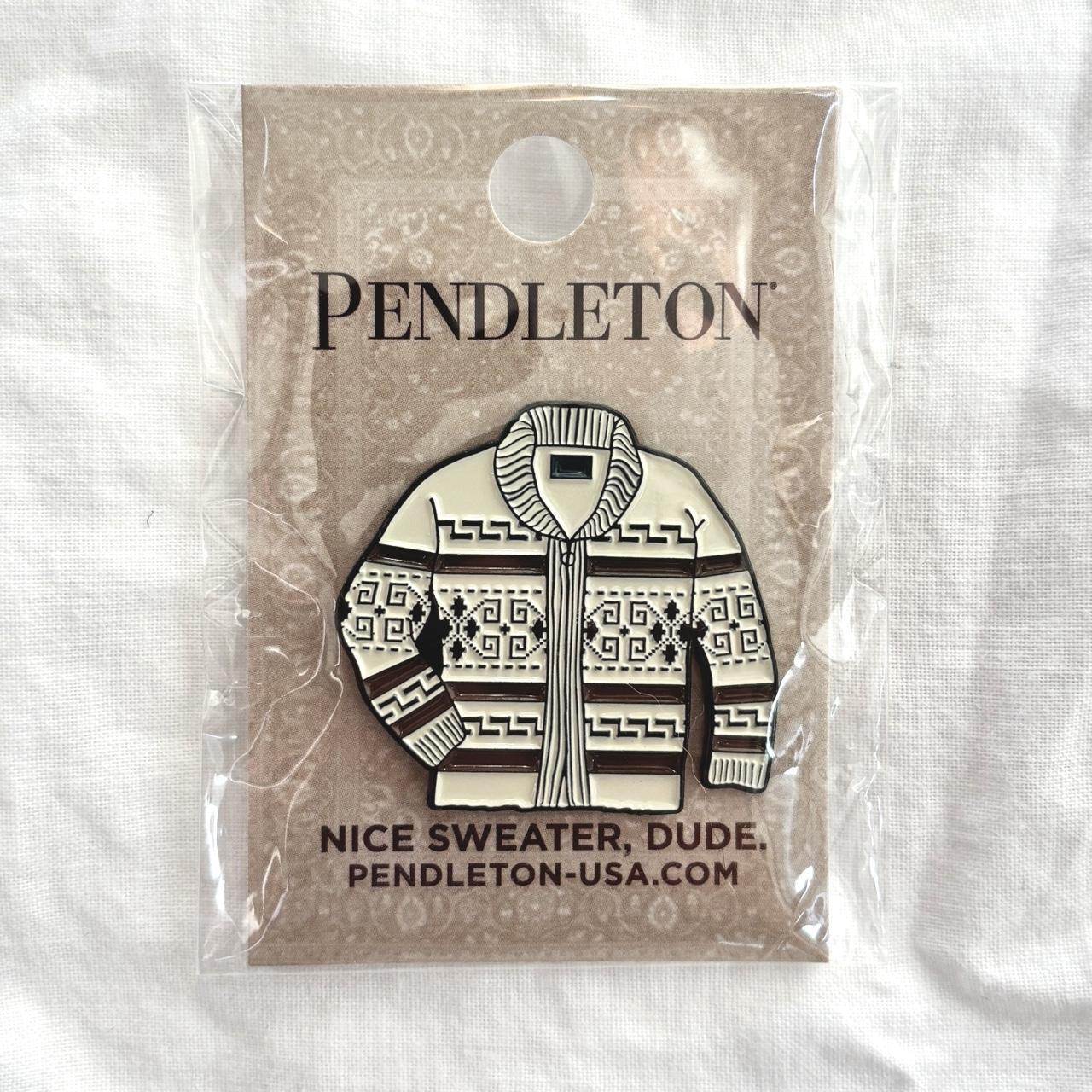 Pendleton Men's Brooch - Cream/Brown – Pendleton … - image 1