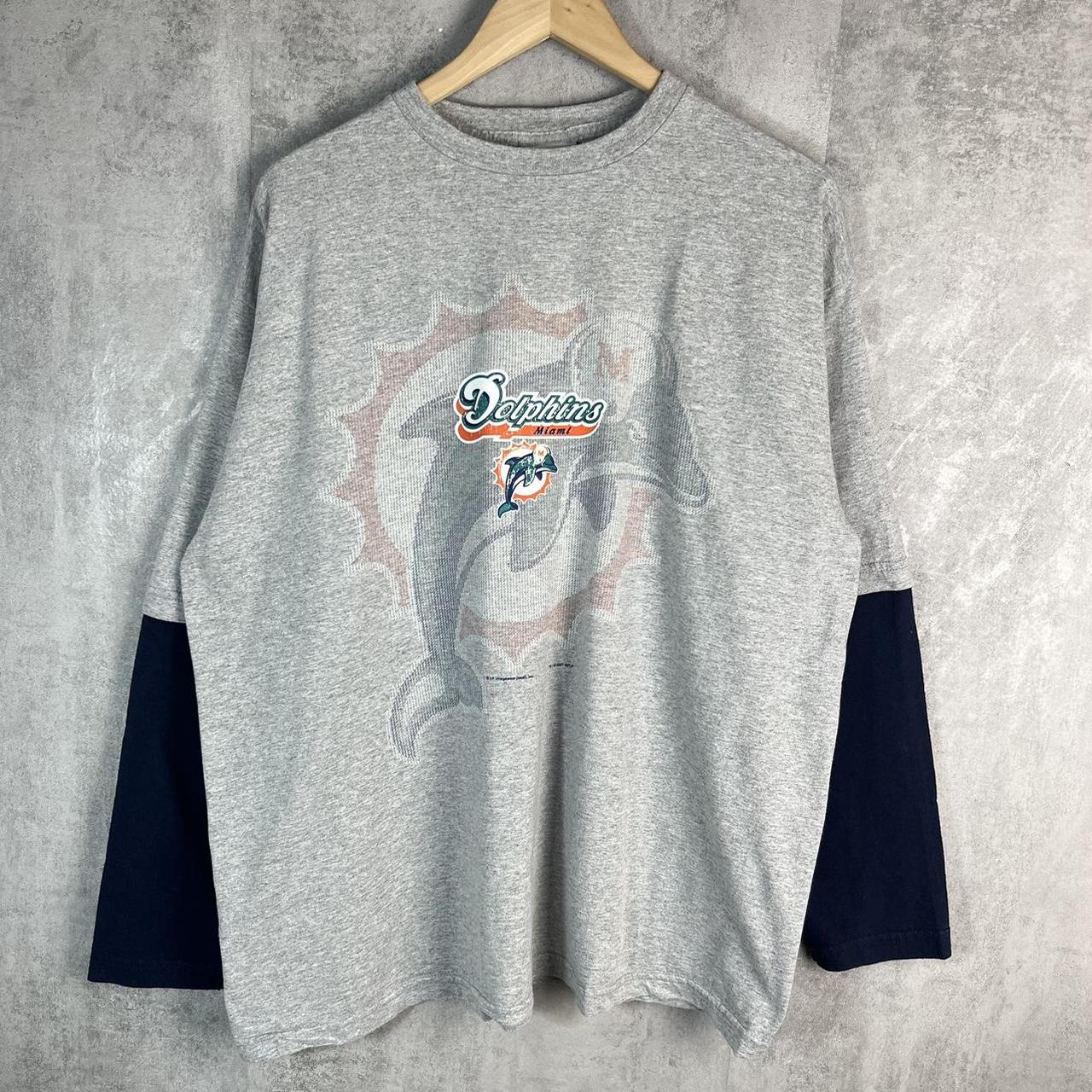 Vintage Y2K NFL Miami Dolphins Stitched Embroidered - Depop